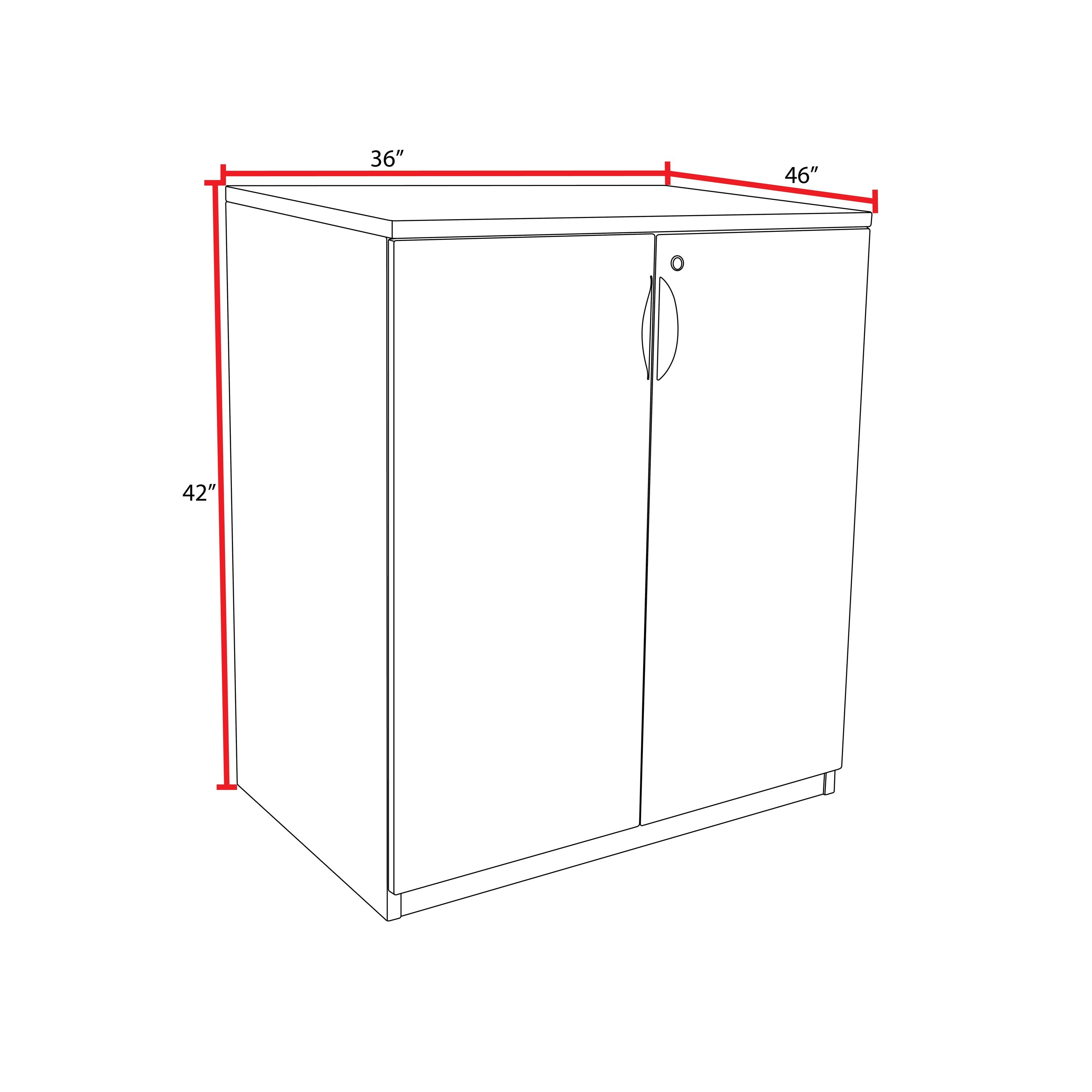 Regency Legacy Storage Cherry 3-Shelf Office Cabinet