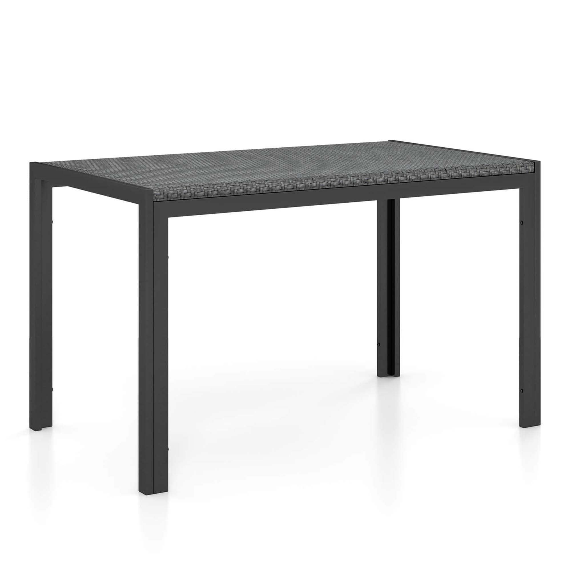 Costway HCST00274 Rectangle Rattan Dining 28-in W x 48-in L