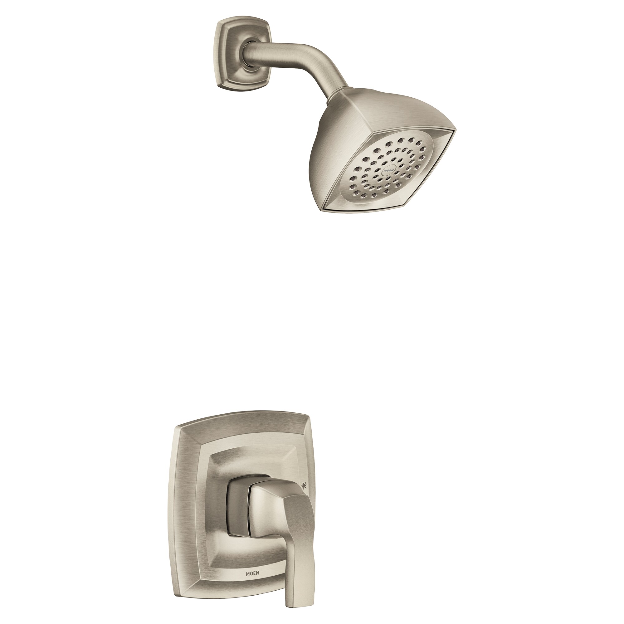 Moen UT2692EPBN Voss Brushed Nickel 1-handle Single Function 4.0625-in Square Shower Faucet (Valve Not Included)