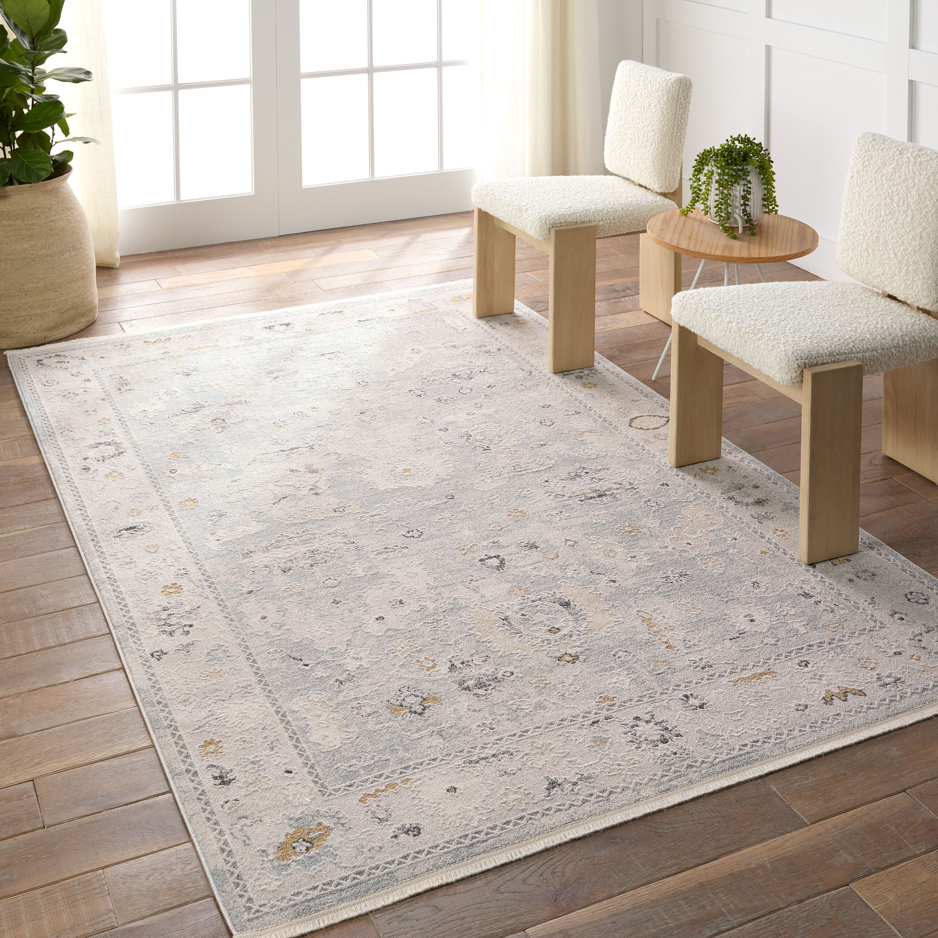 Jaipur Living BRG158402 Thalia 5 x 8 (ft) Loomed Polyester Gray Rectangular Indoor Tribal Farmhouse/Cottage Area rug