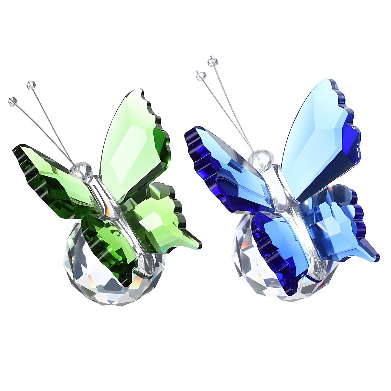 PATIKIL - 2pcs Butterfly Crystal Paperweight 75mm / 3 Inch Crystal Paperweight Paper Weight for H...