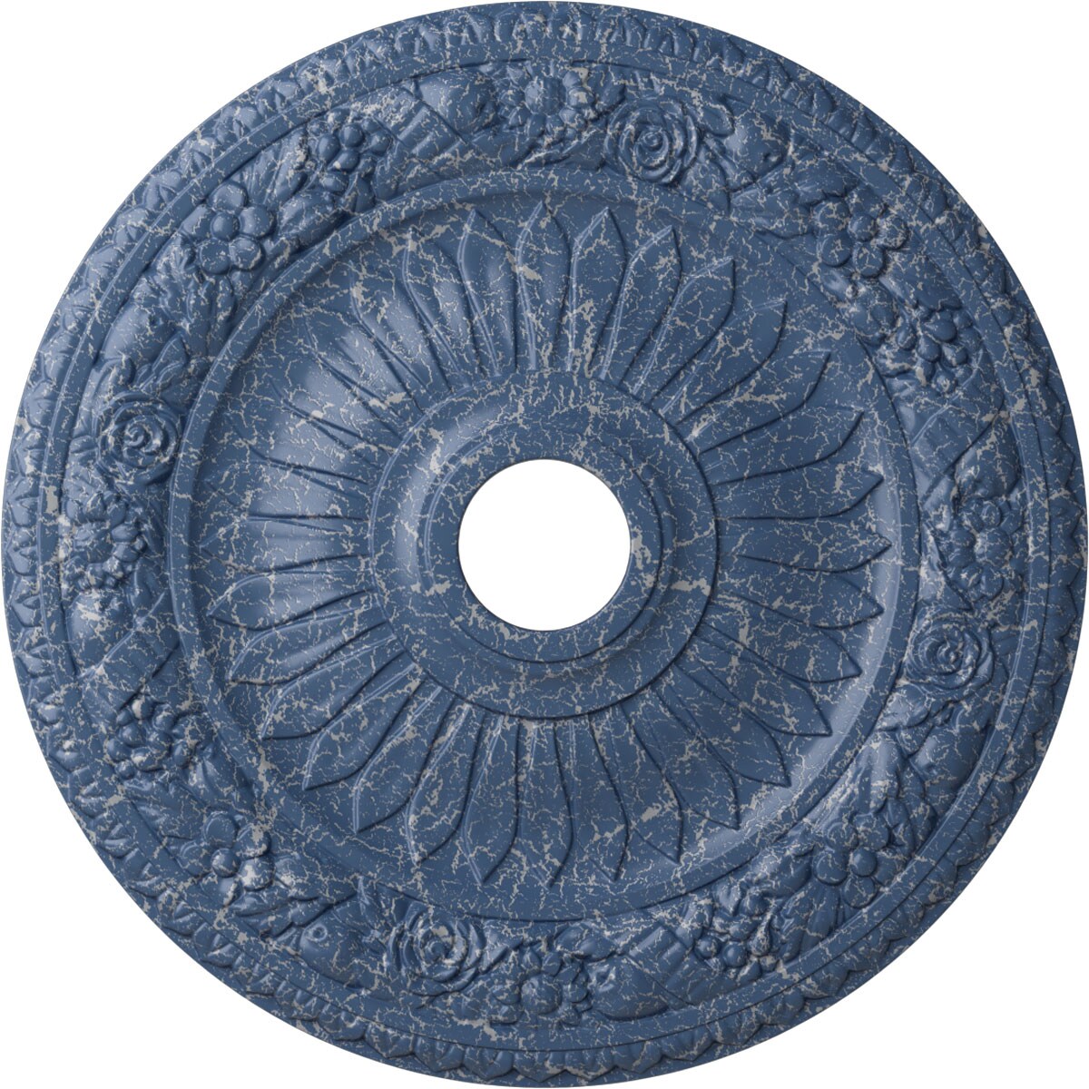 Ekena Millwork CM23BEAMC Bellona 23.625-in W x 23.625-in L Painted Americana Crackle Polyurethane Whole Ceiling Medallion