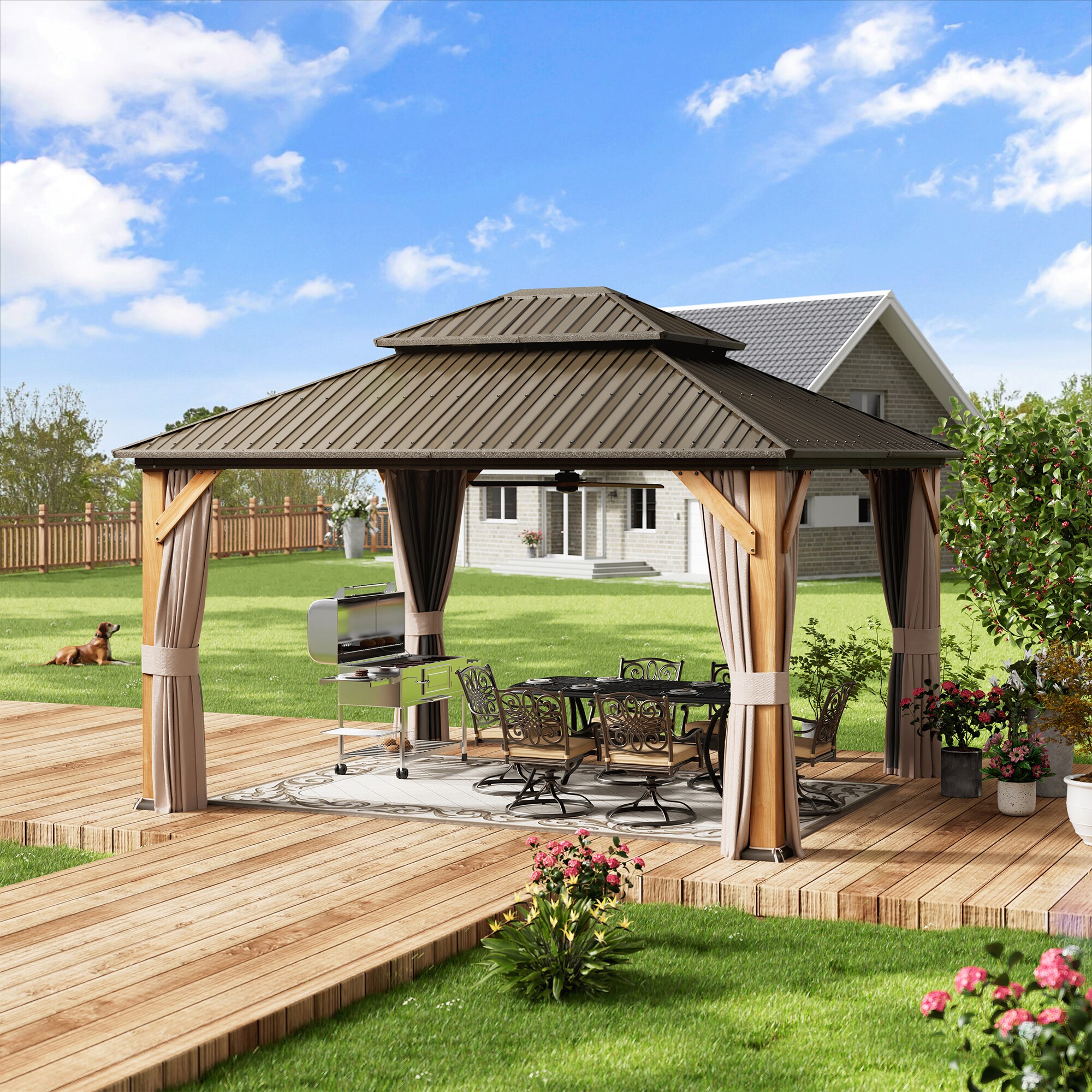 Dimakai DK-0605LC1131 Wood-Resin-Gazebos - View #2