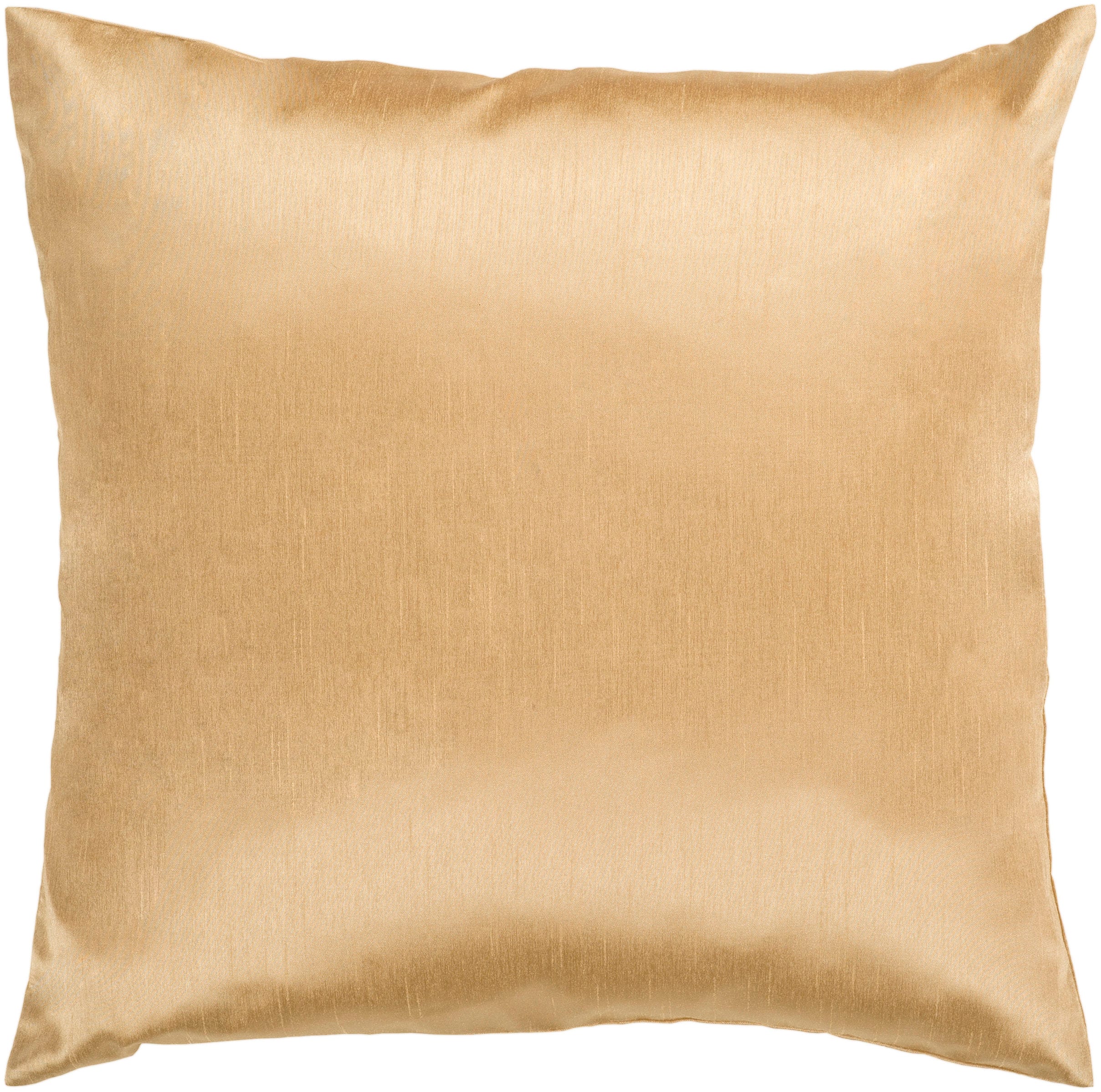 Surya HH038-1818D Solid Luxe 18-in x 18-in Mustard Square Indoor Decorative Pillow