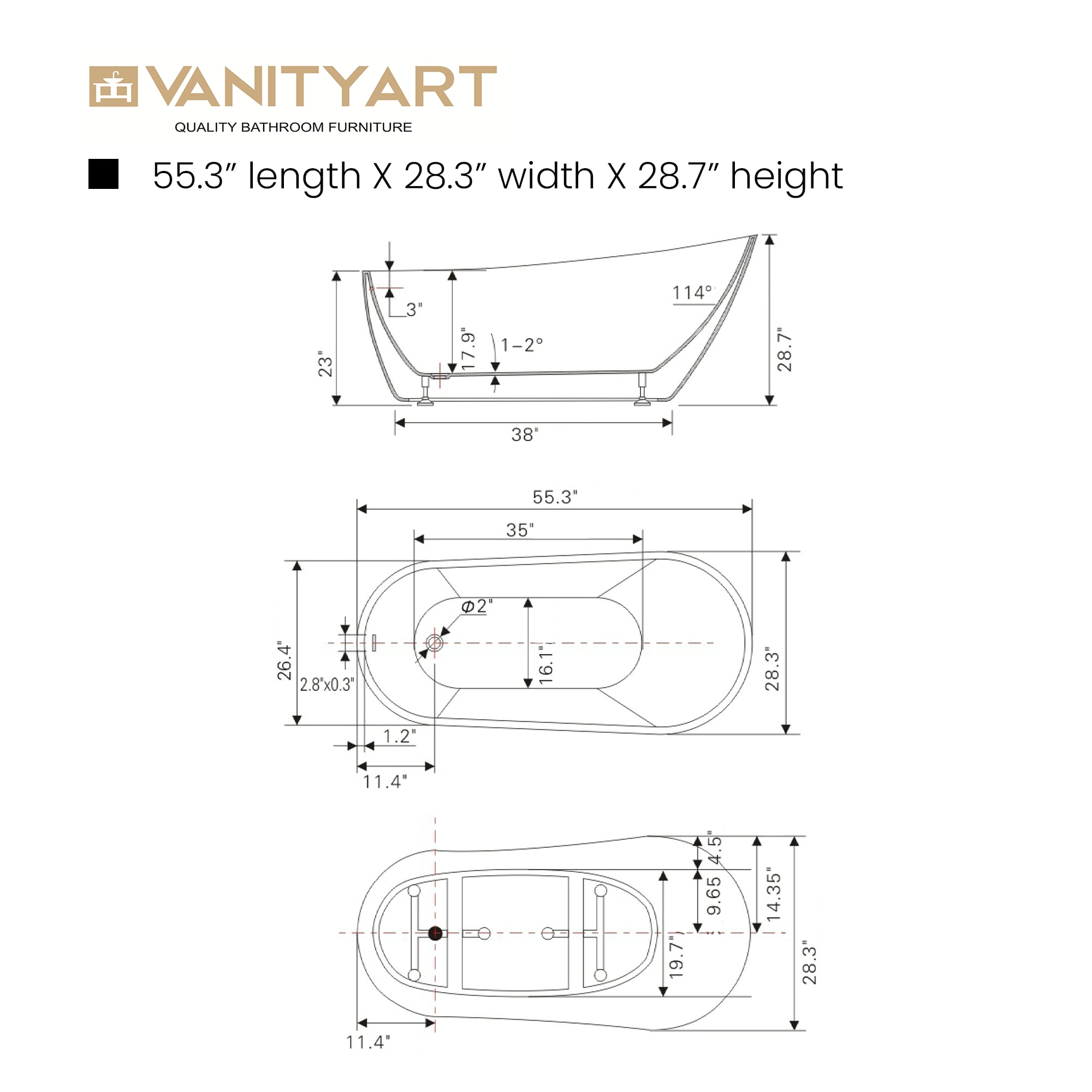Vanity Art VAB6522-S bathtubs - View #14