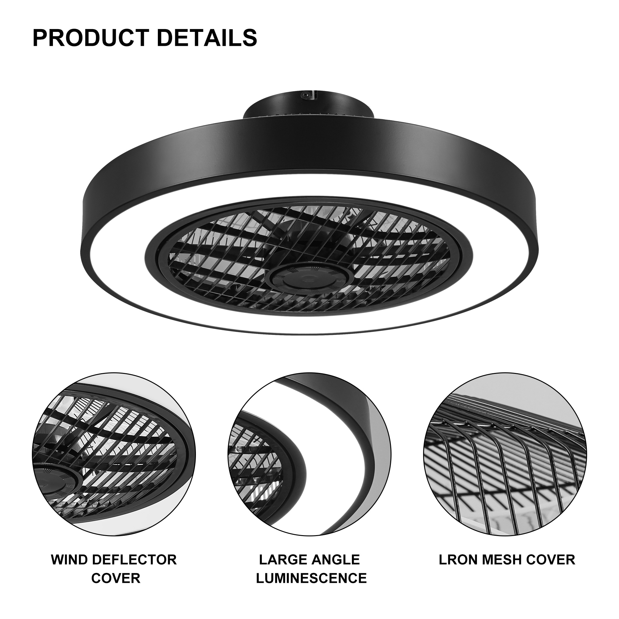WELLFOR AMAS-C03 Ceiling-Fans - View #3