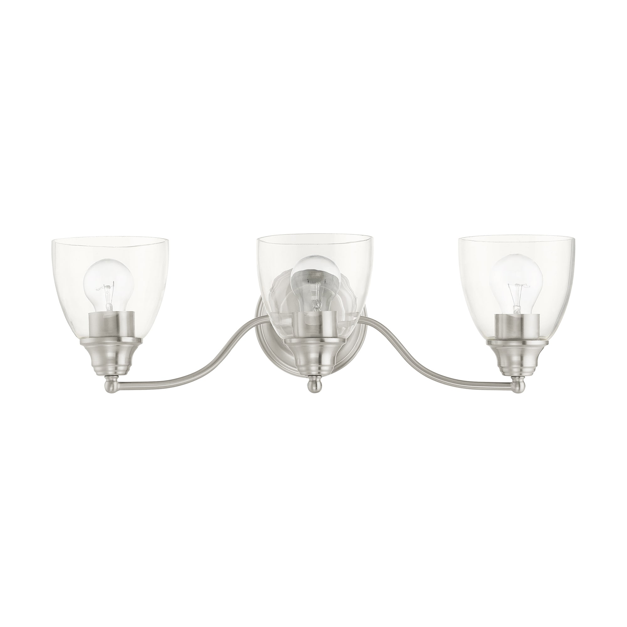 Livex Lighting 15133-91 Montgomery 23-in 3 -Light Brushed Nickel Transitional Vanity light