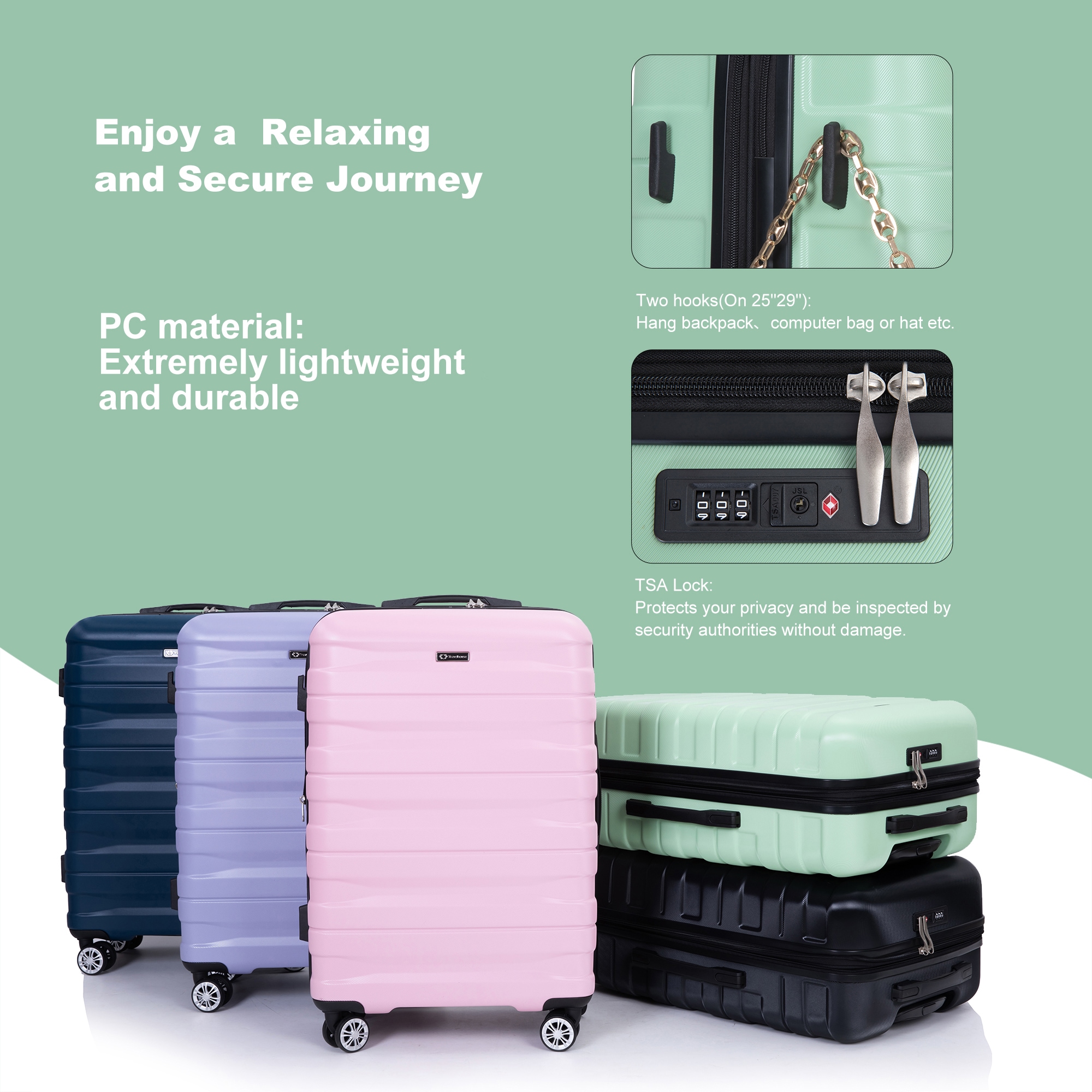 SINOFURN SYD9400020LG Luggage-And-Luggage-Sets - View #5