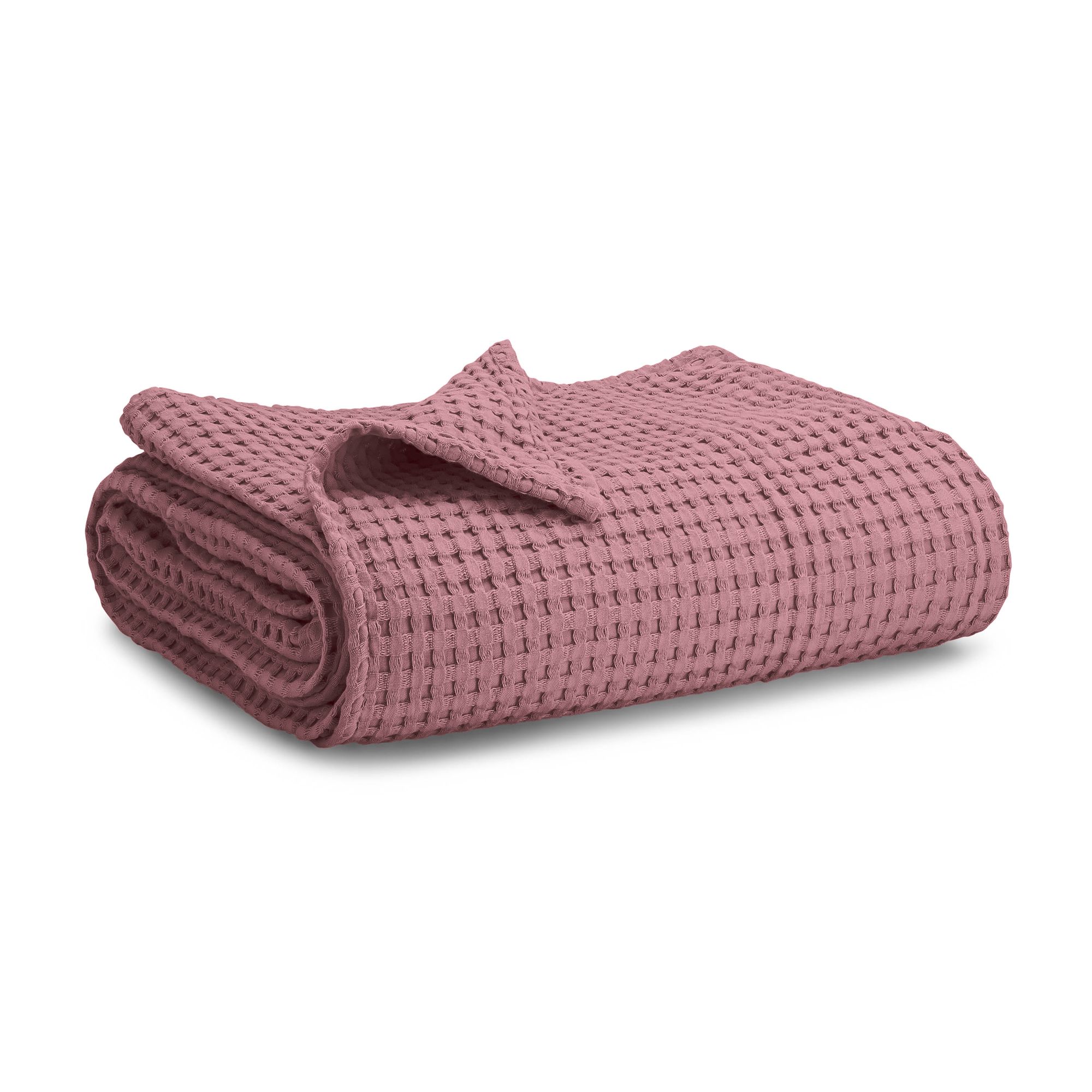 Comfy Cubs  Baby Waffle Blanket - Mauve