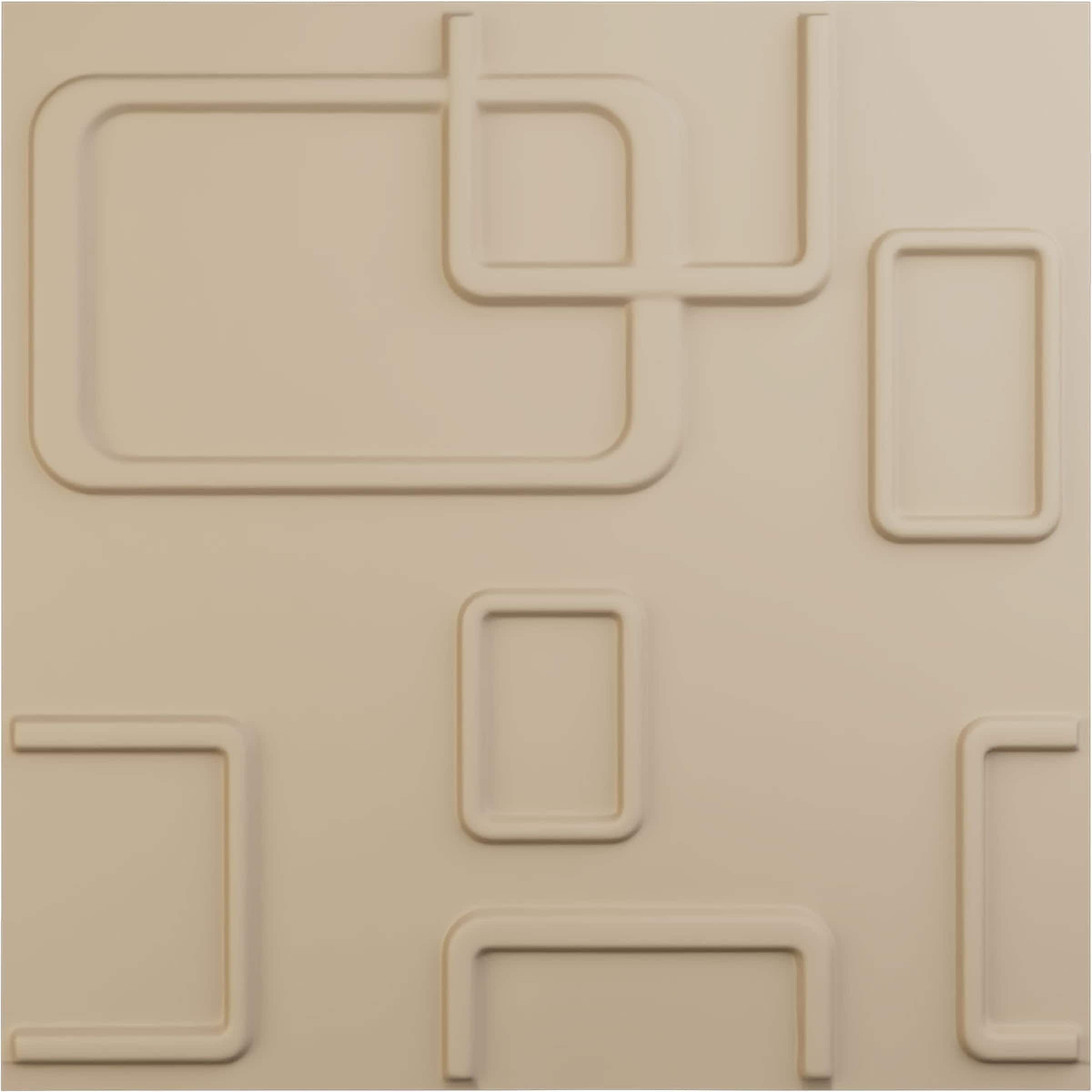 Ekena Millwork WP20X20ODGBE 19-5/8-in x 19-5/8-in Embossed Paintable/Stainable Brown/Tan PVC Wall Panel (