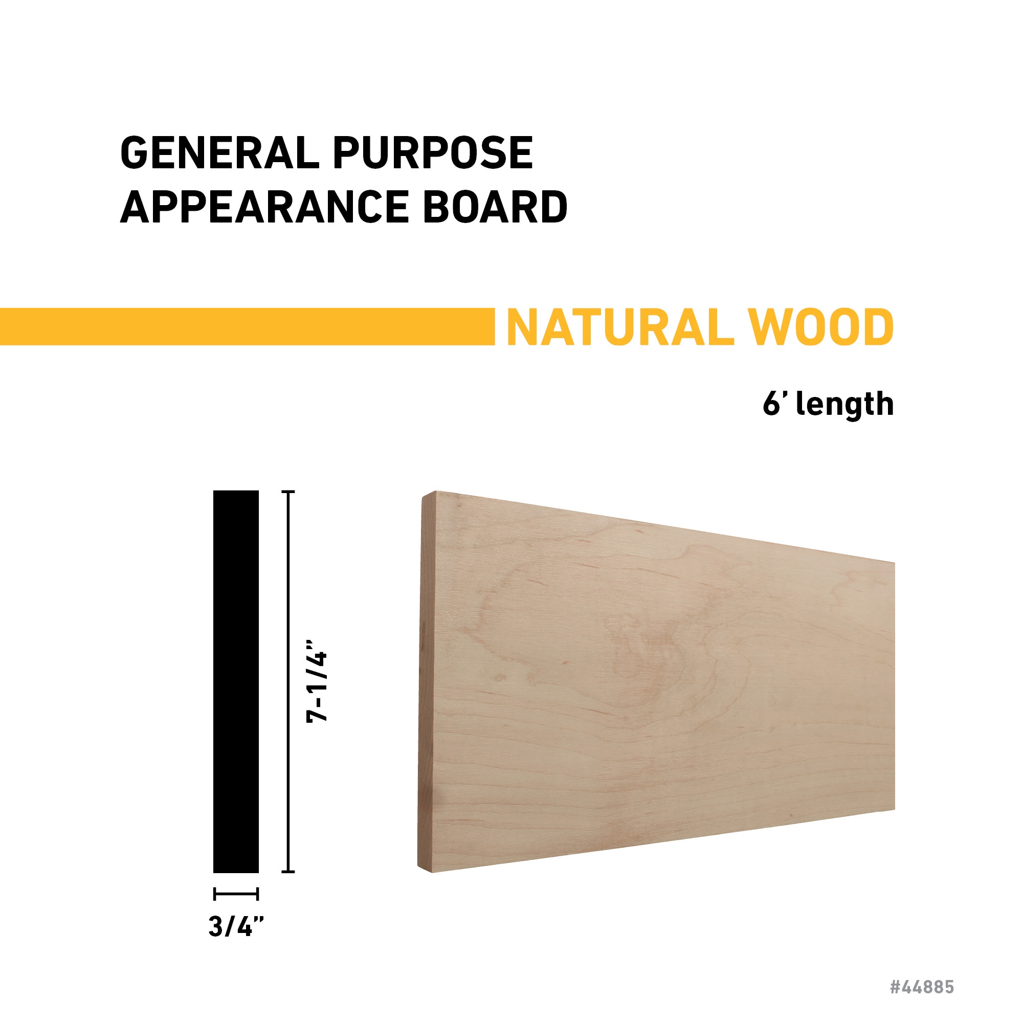 RELIABILT H 1X8 6 MAPLE Appearance-Boards - View #3