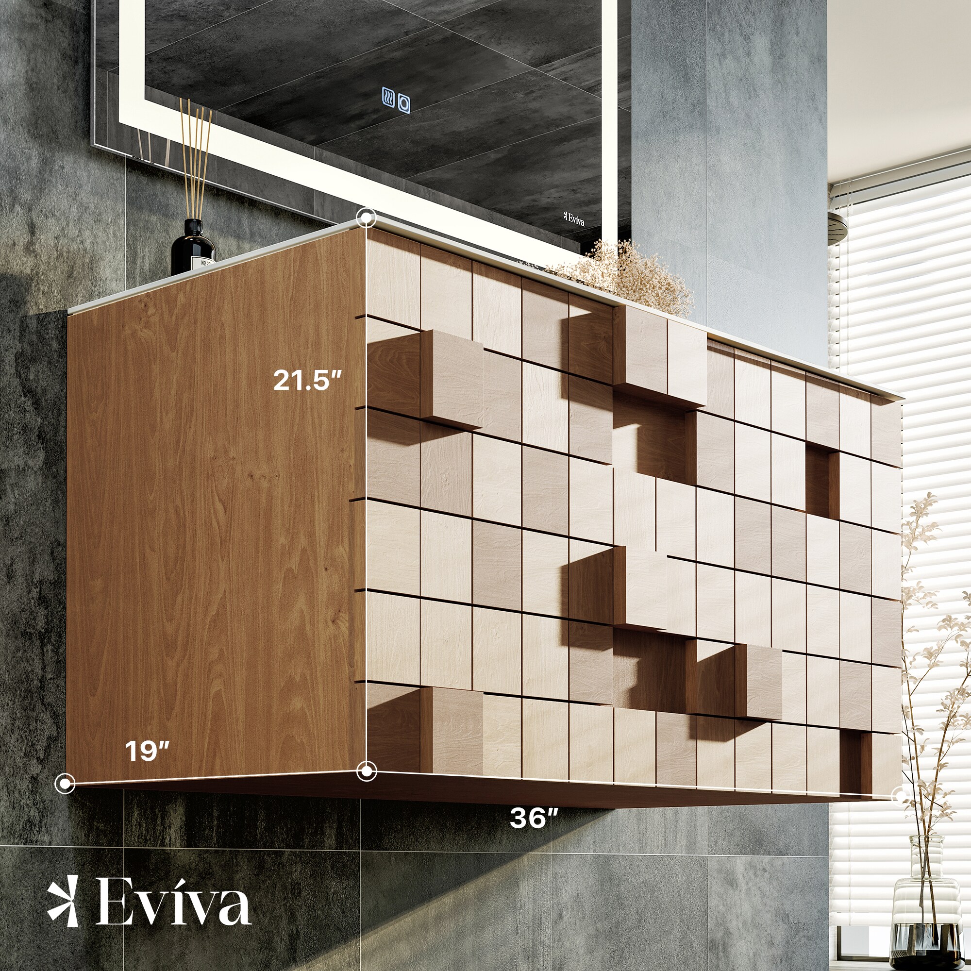 Eviva EVVN112-36OAK Bath-Vanity-Combo - View #2