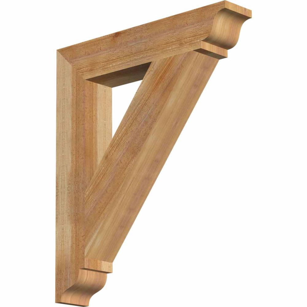 Ekena Millwork BKT04X22X26TRA01RWR Traditional traditional rough sawn 4-in x 22-in x 26-in Western red cedar Brown Wood Standard bracket