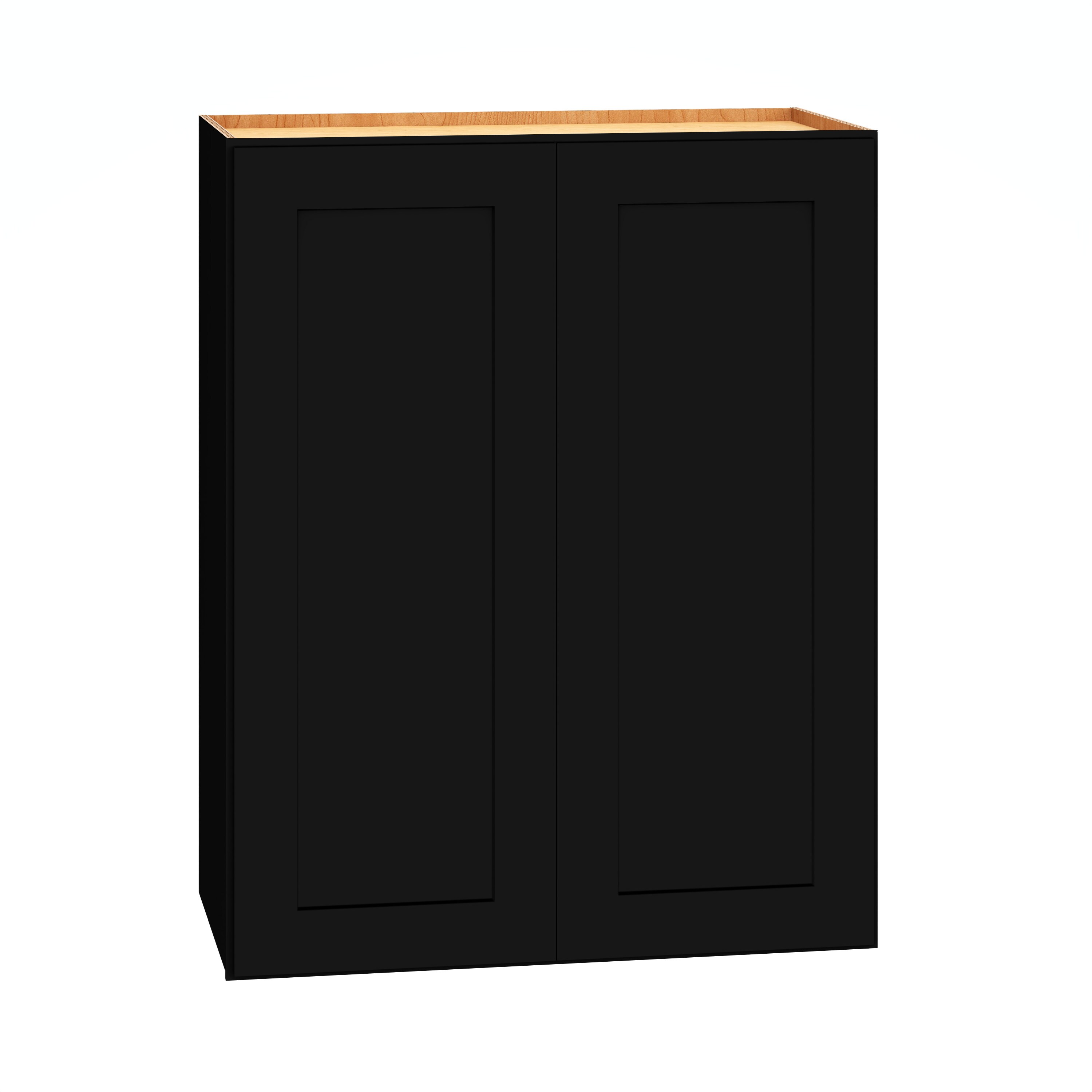 Diamond Express 61I-W2430 Jamestown 24-in W x 30-in H x 12-in D Black Wall Fully assembled Plywood Cabinet (Recessed Panel Shaker)