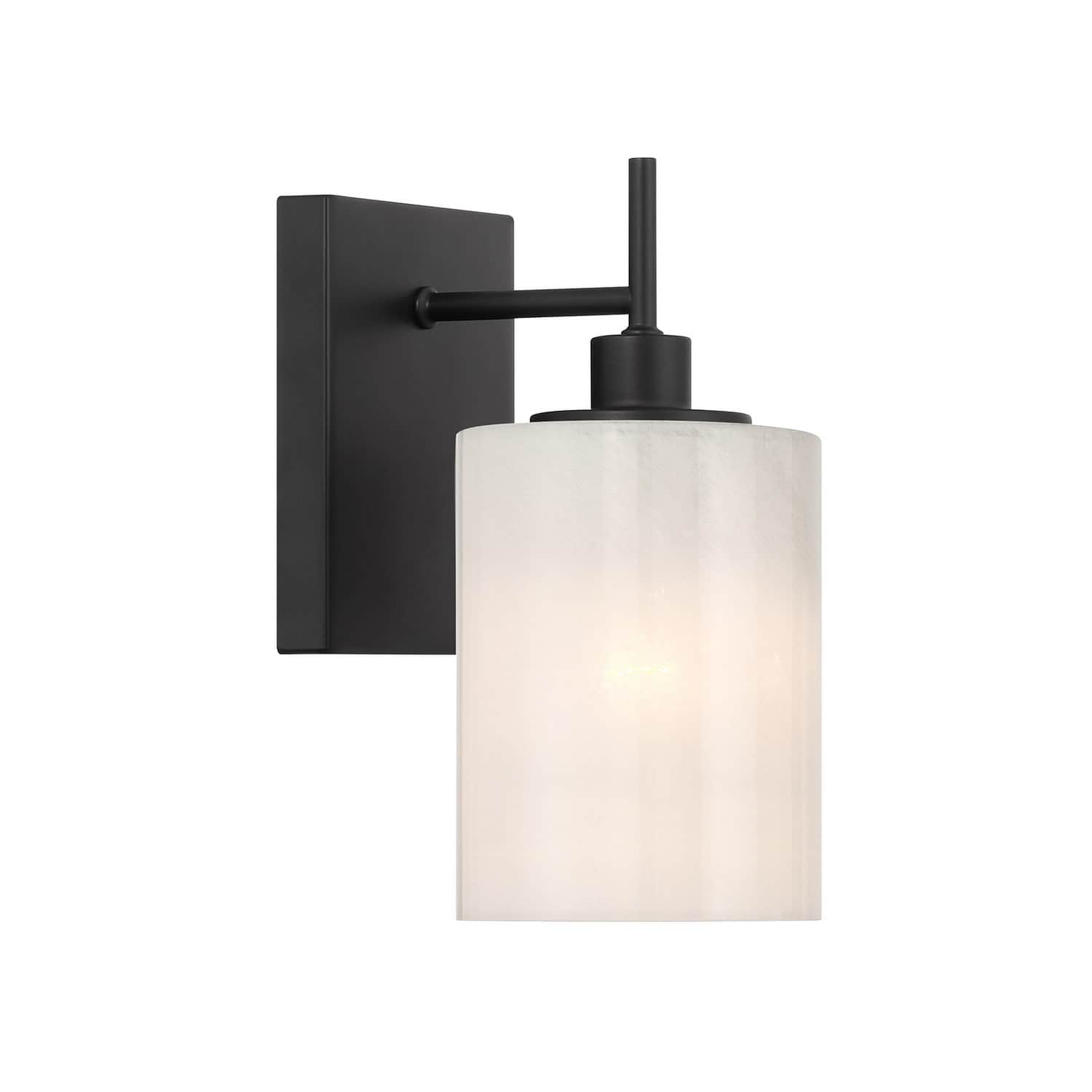 Trade Winds Lighting TW96355MBK 1-Light Wall Light from Suzanne Collection in Matte Black