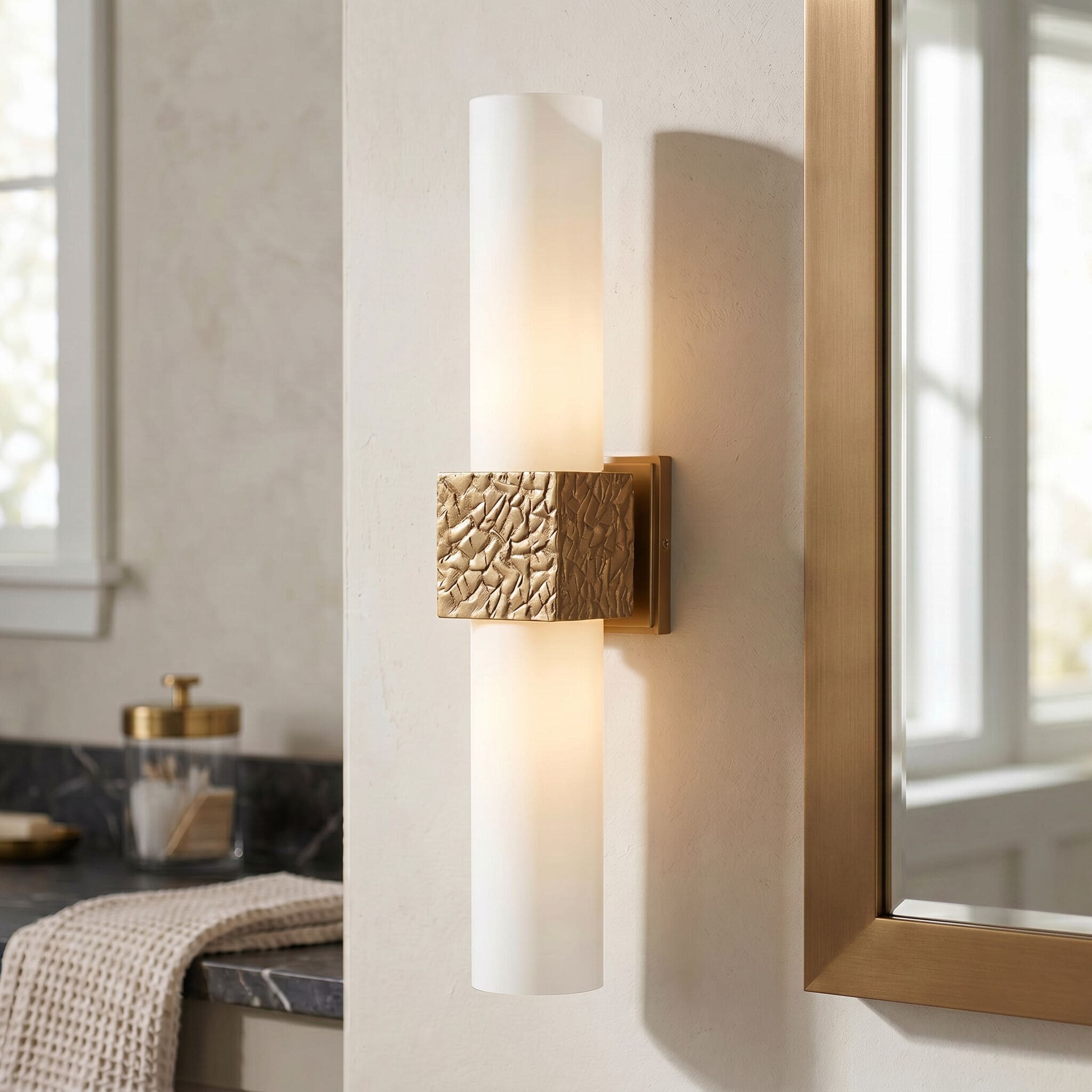Quoizel Arline 5-in W 2 -Light Gold Hardwired Damp rated Wall Sconce