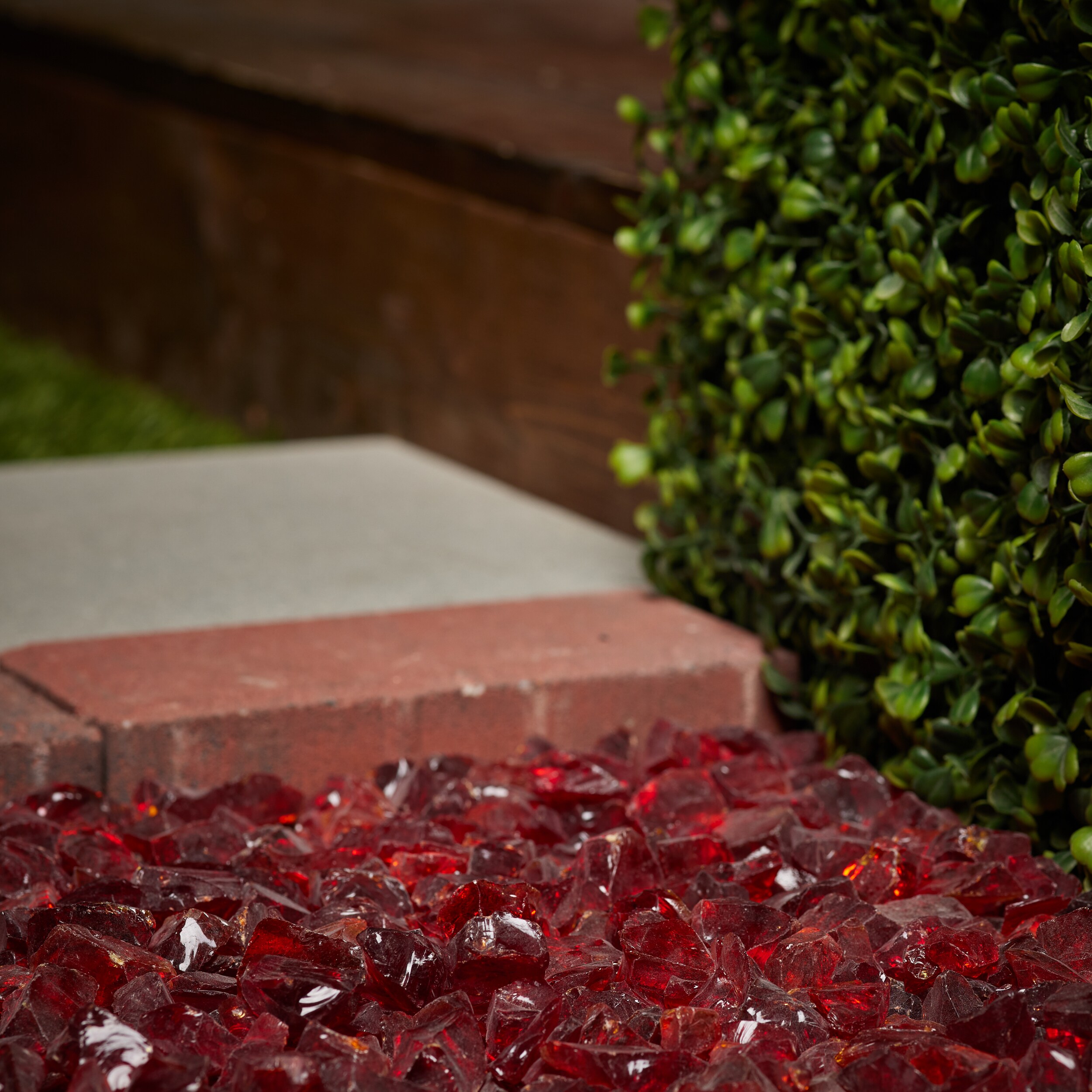 10 lb Red Tumbled Landscape and Fire Pit Glass