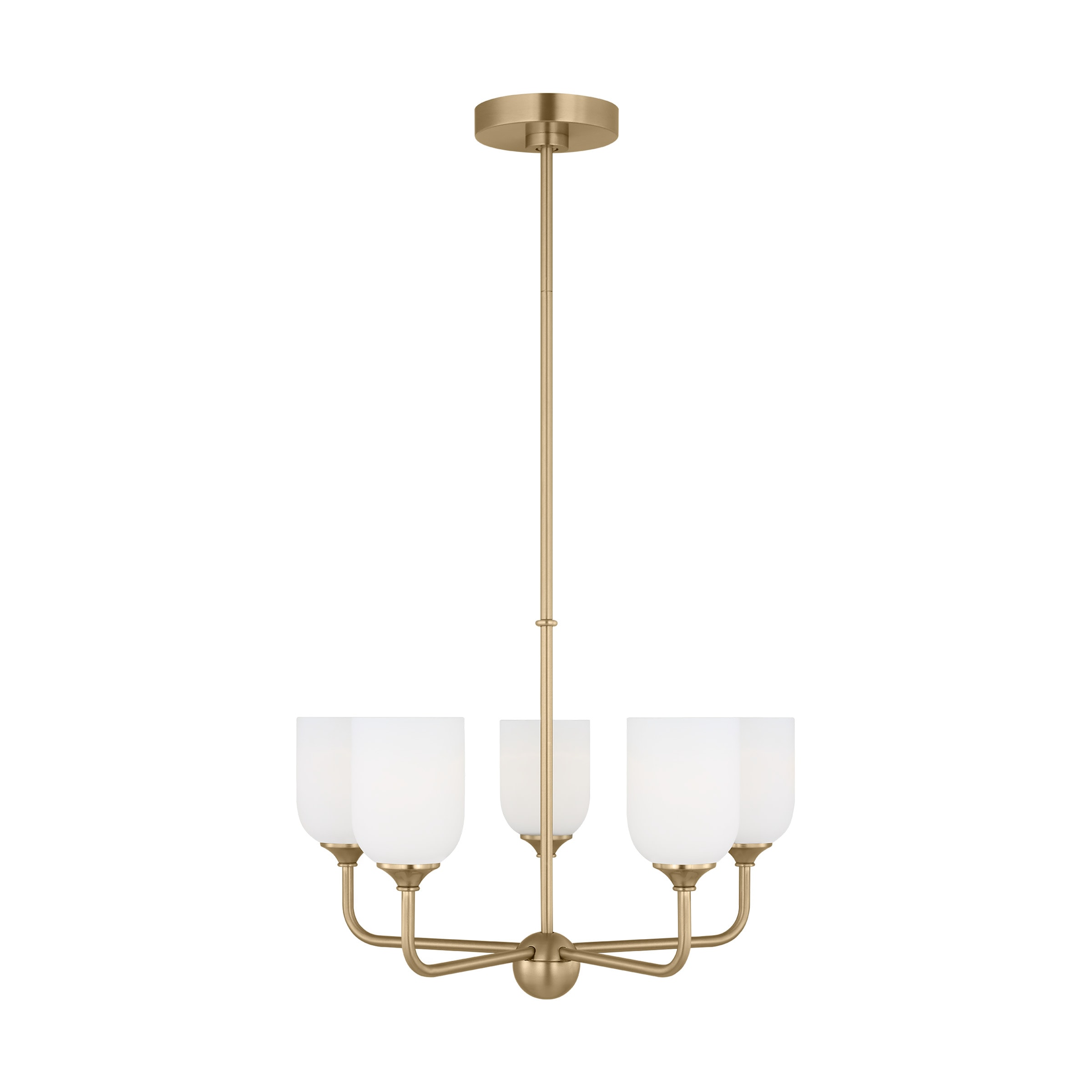 Generation Lighting GLC1085SB Emile 5 -Light Satin Bronze Traditional For Use in Dining Rooms, Foyers, Living Rooms Chandelier
