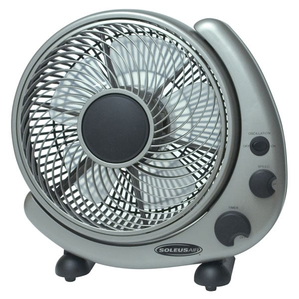 10-in 3-Speed Indoor Gray Oscillating Stand Fan at Lowes.com
