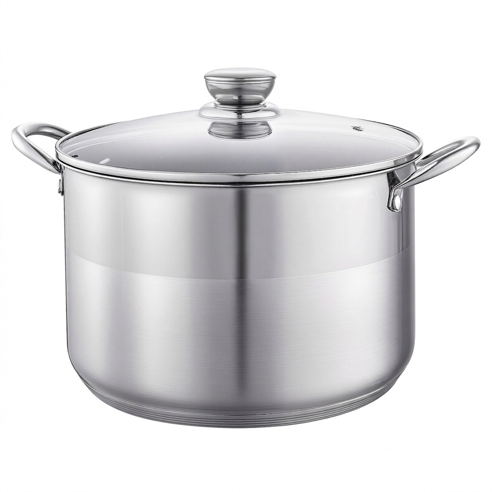 GIVIMO Stainless Steel Stock Pot 12-Quart Stockpot with Glass Lid PFOA-Free and PFAS-Free Compatible with Gas Induction and Electric Stoves for Soups