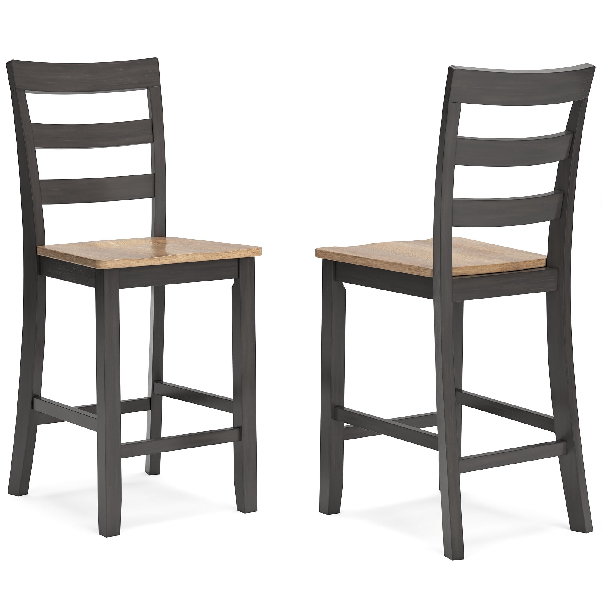 Signature Design by Ashley FD396-124 Gesthaven Gray Counter Height Barstool Set of 2