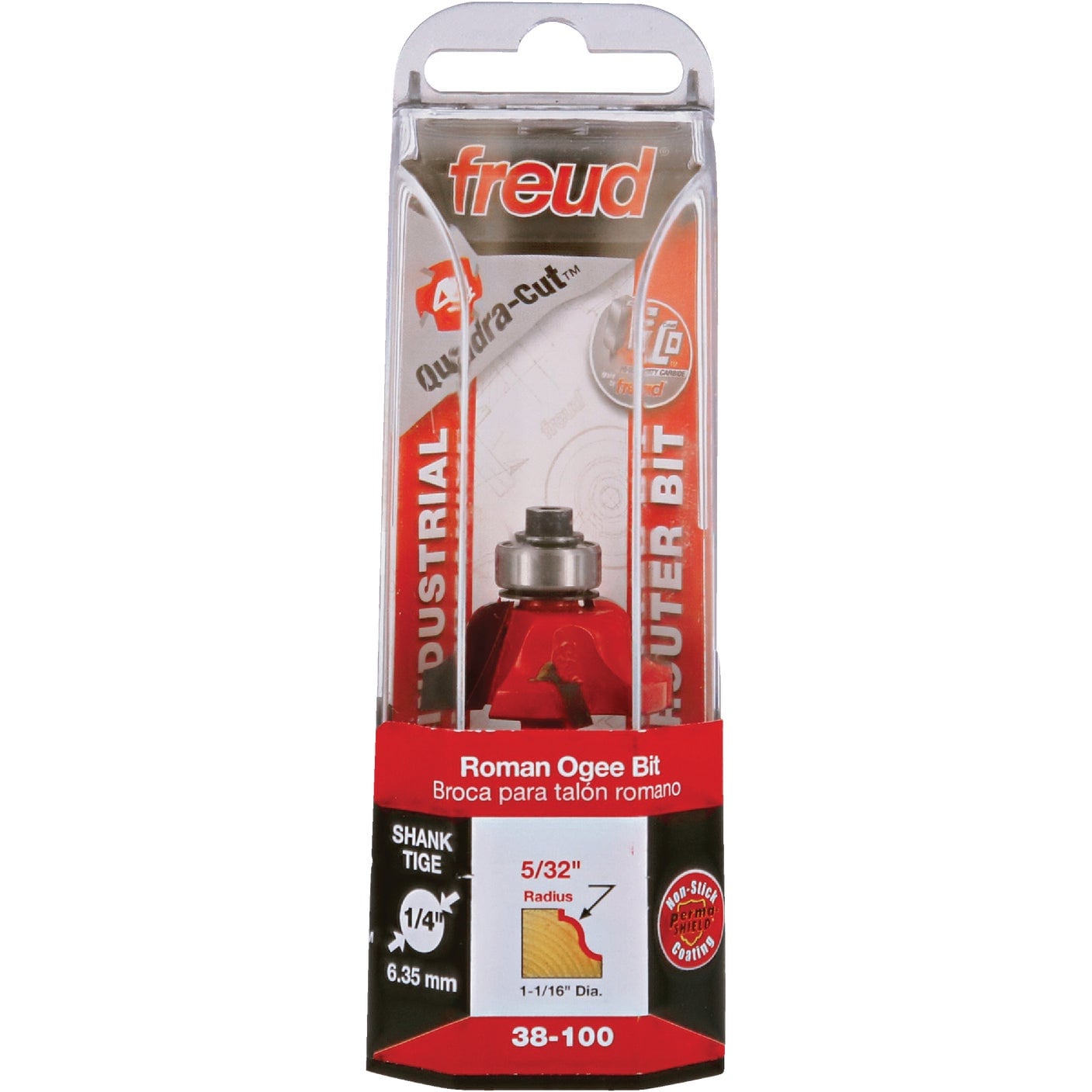 Freud 38-100 Carbide-Tipped 1-1/16 Roman Ogee Router Bit #38-100