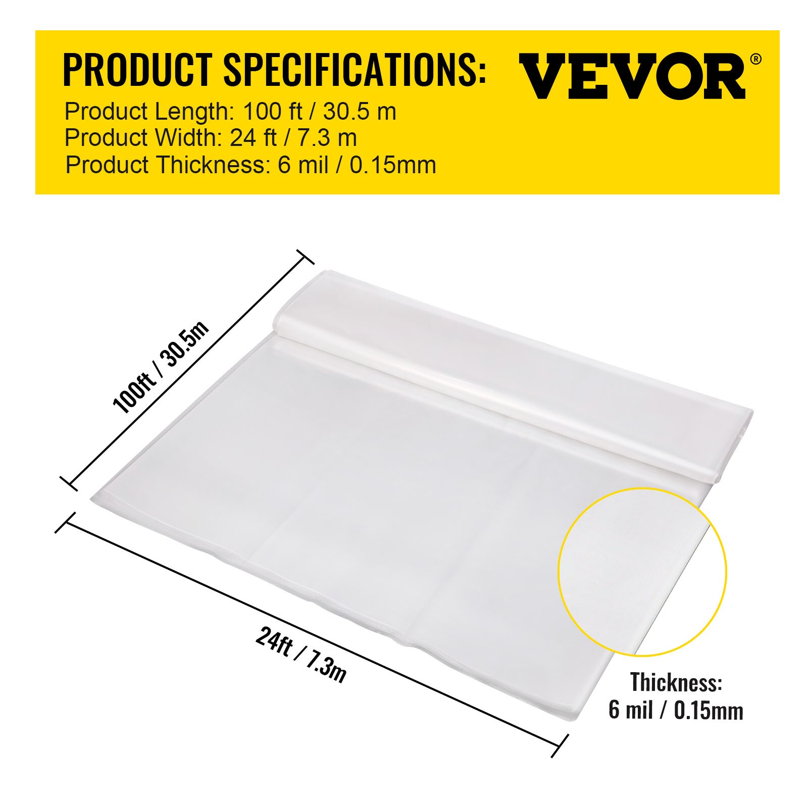 VEVOR Plastic Cone (Common: 12-ft x 100-ft; Actual: 12-ft x 100-ft) in the  Plant Protection department at