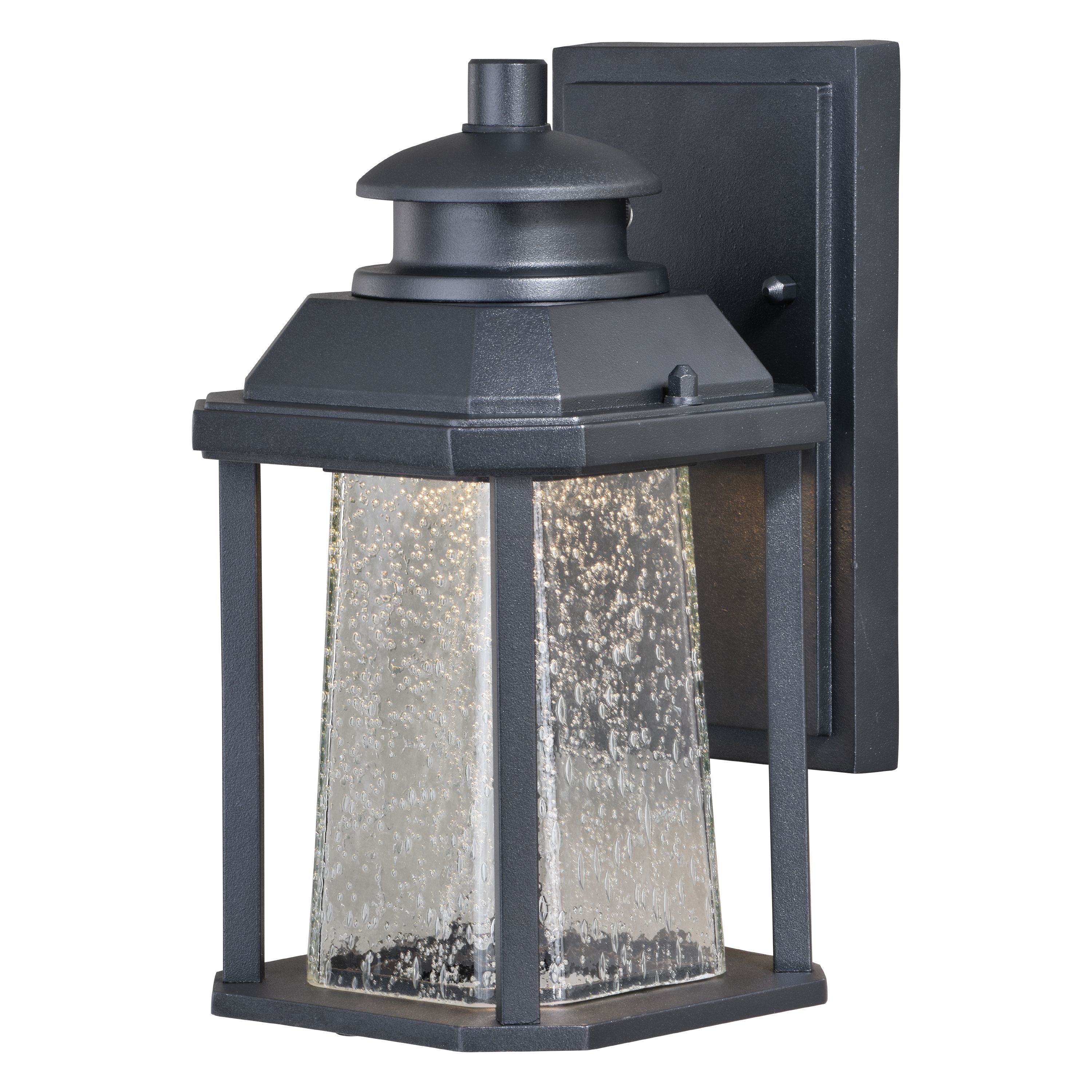 Cascadia Freeport 1-Light 9.75-in H Matte Black Dusk to Dawn LED ...