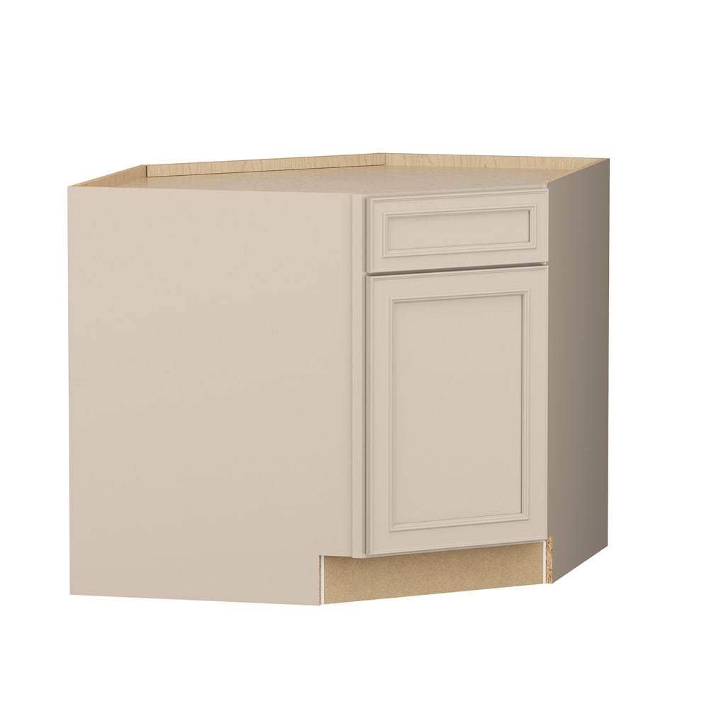 Shenandoah Irvington 36-in W x 34.5-in H x 24-in D Oat Painted Sink Corner Sink Base Fully Assembled Cabinet Recessed Panel Miter