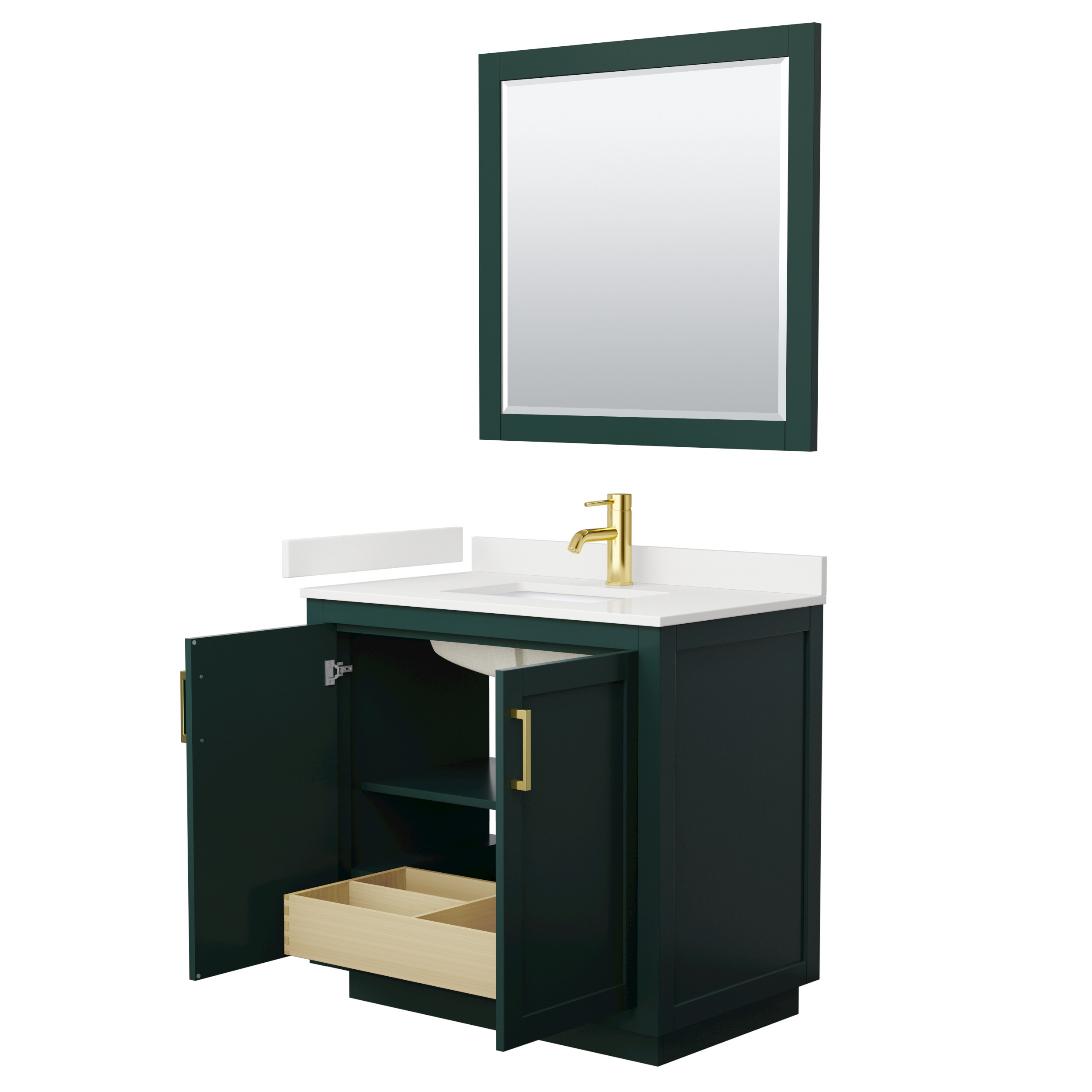 Wyndham Collection WCF292936SGDWQUNSM34 Bath-Vanity-Combo - View #3