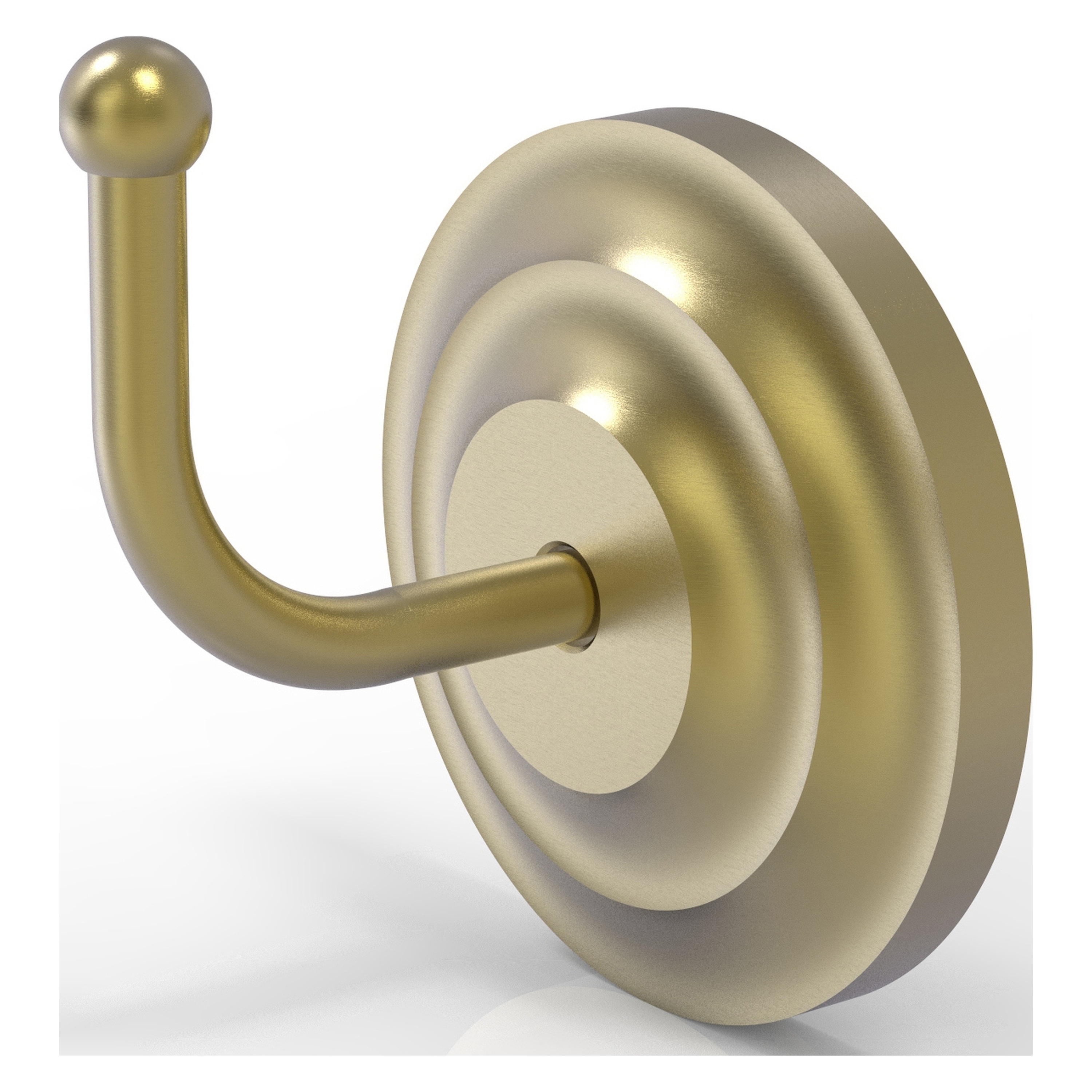 Allied Brass QN-H1-SBR Que New Satin Brass Single -Hook Wall mount Towel Hook