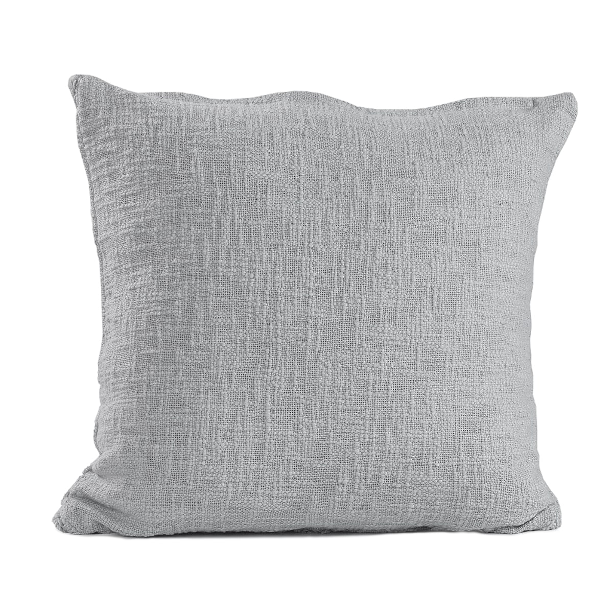 Gray Diamond Tufted Cotton Square Throw Pillow, 18"