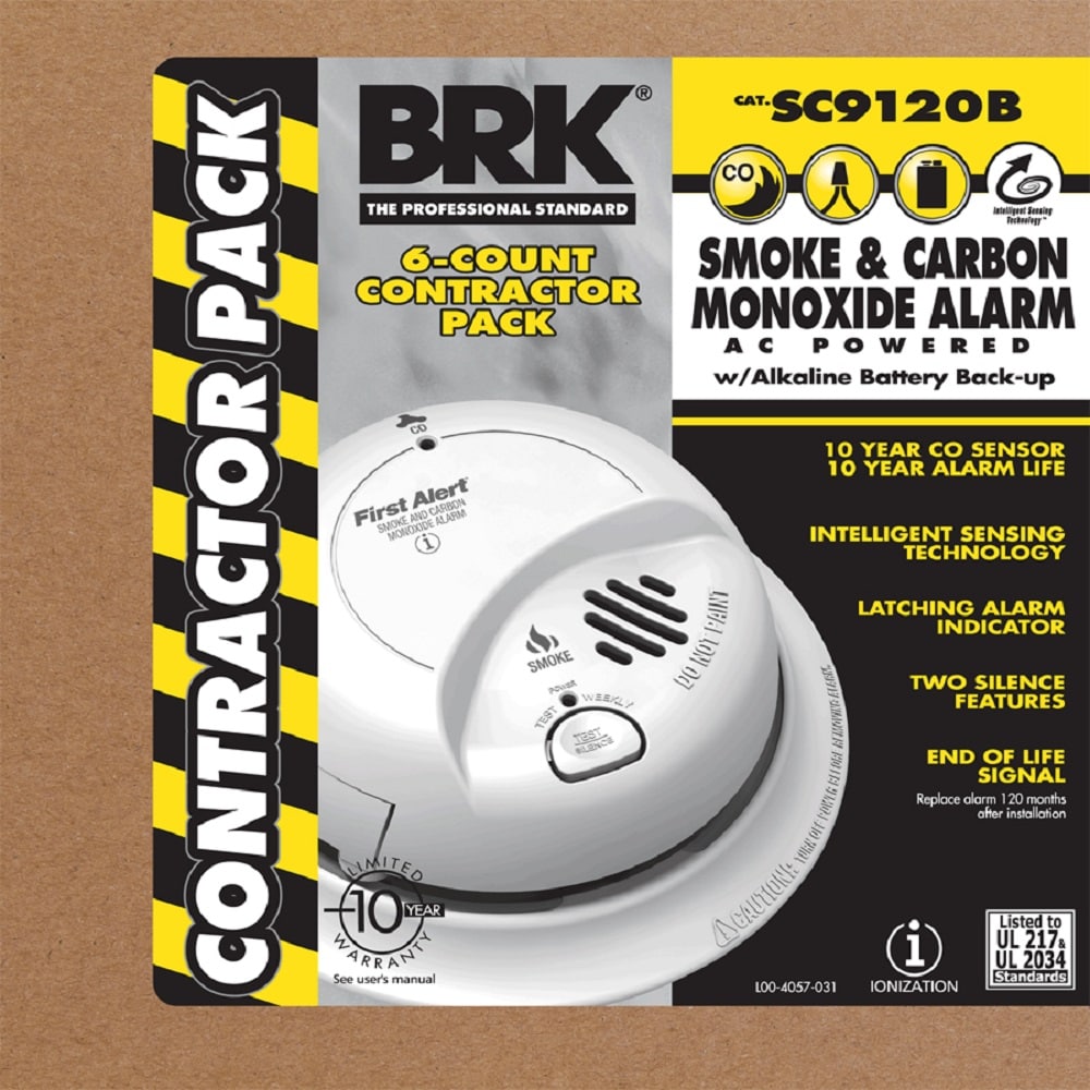 First Alert Hardwired Combination Smoke/Carbon Monoxide Alarm with Battery  Backup - SC9120B
