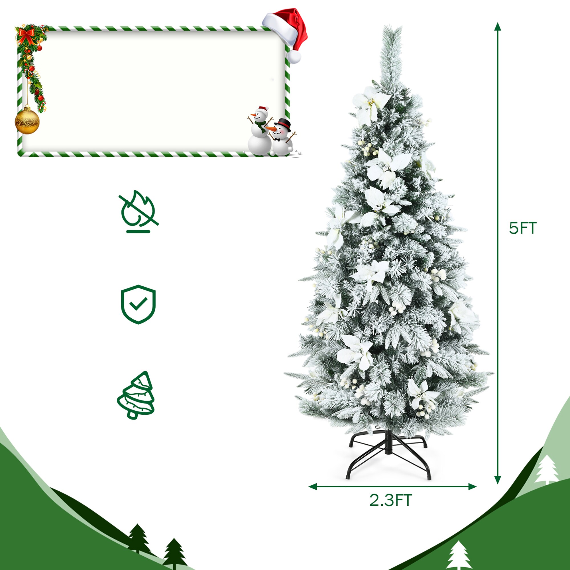 Costway CM23500 Artificial-Christmas-Trees - View #8