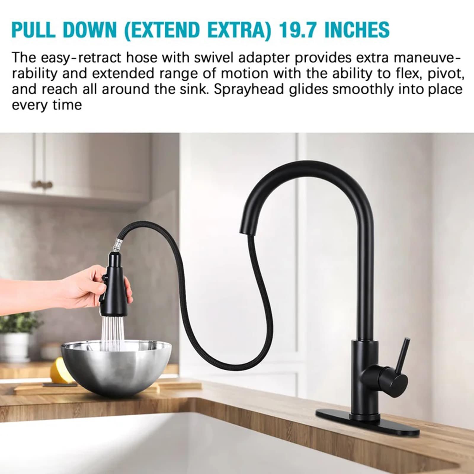 BYH KF-3003-MB Kitchen-Faucets - View #8