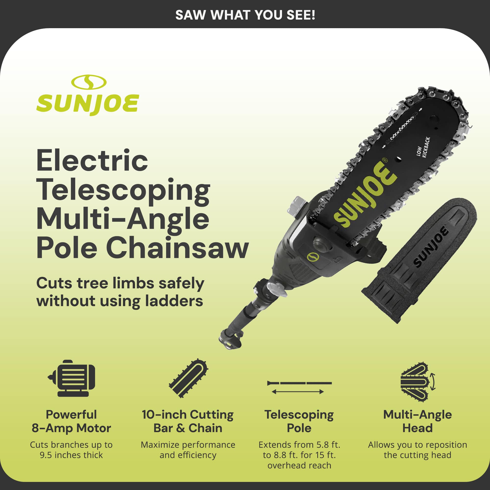 Sun Joe 77514 Cordless-Chainsaw - View #2