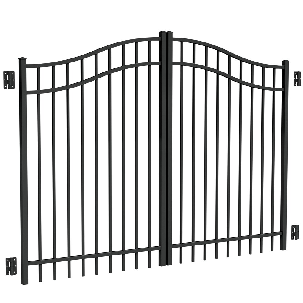 Freedom 73015592 8-Feet x 5-Feet Black Aluminum Driveway Gate