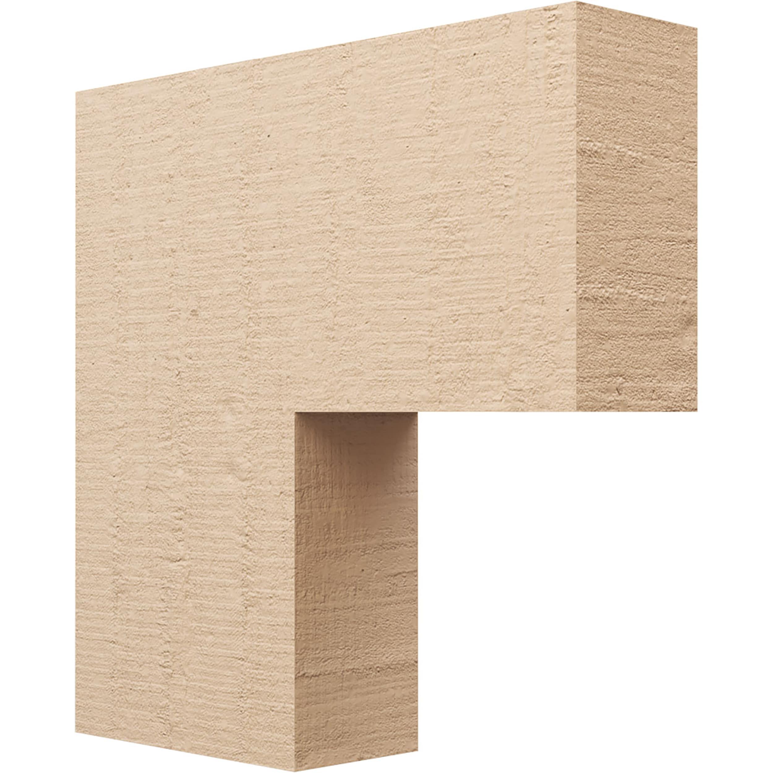 Ekena Millwork CORU09X36X36CHPRCPR 9-in x 36-in x 36-in Rough Cedar Woodgrain TimberThane Primed Urethane Paintable/Stainable Corbel