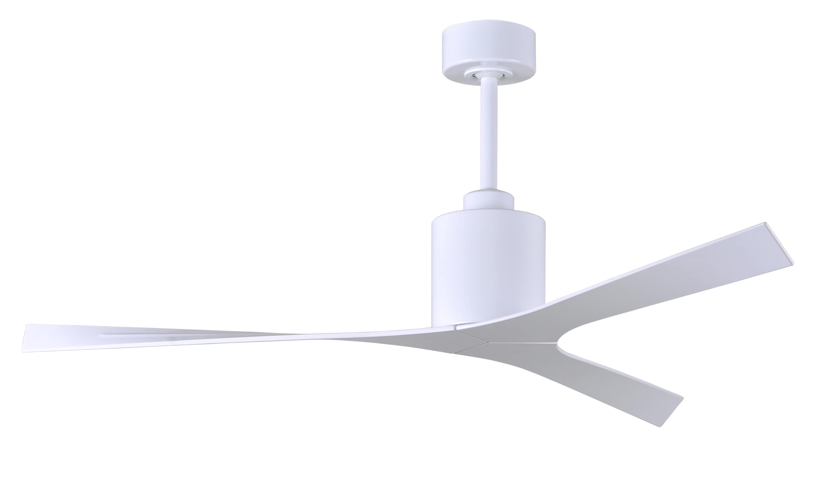 Matthews Fan Company MK-WH-WH Molly 56-in Outdoor Gloss White with Gloss White Blades Ceiling Fan Without Light - Remote Included ( 3 -Blade )