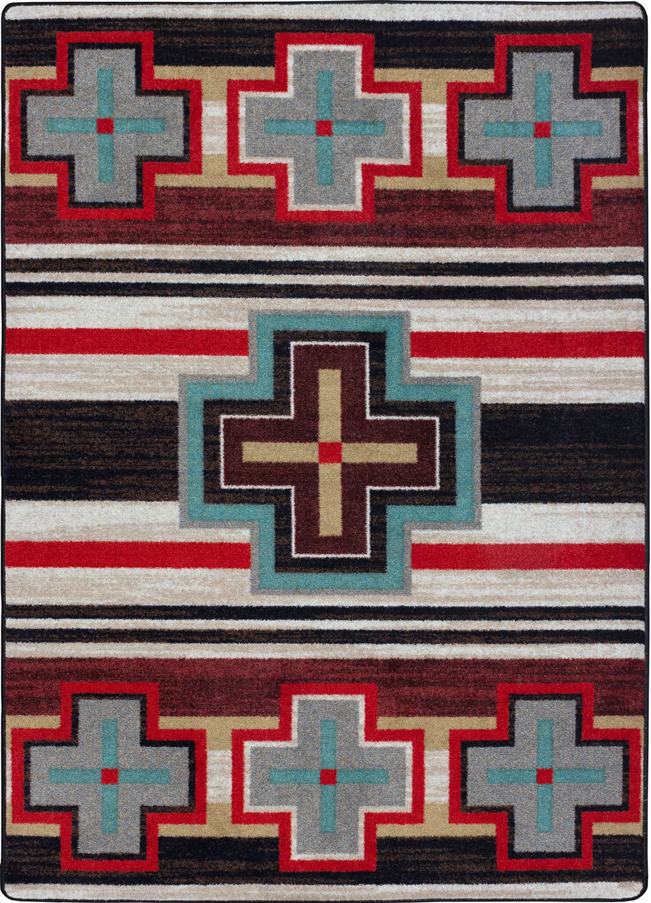 American Dakota Cross Roads 8 X 11 Fuego Indoor Area Rug in the 