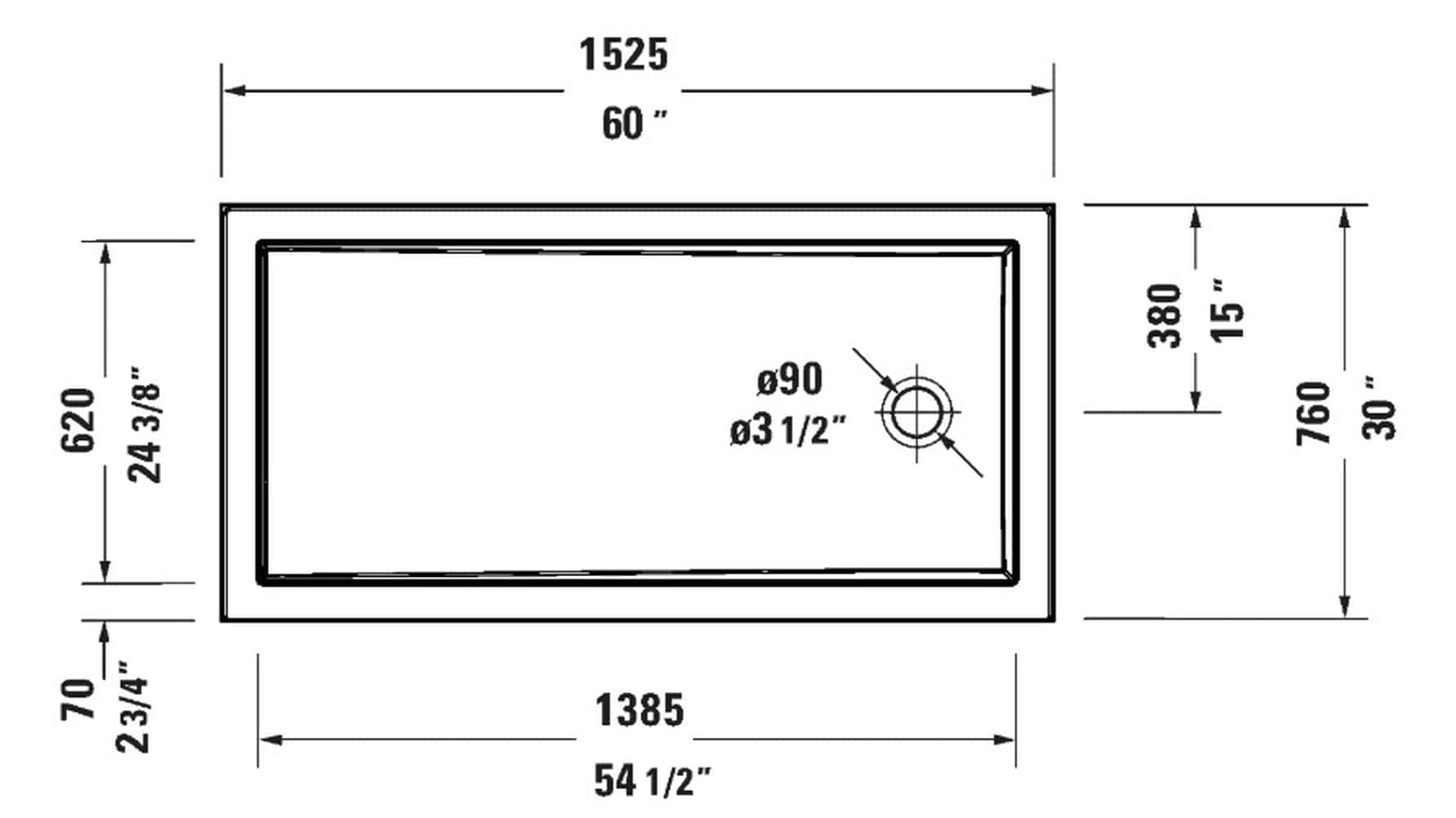 Duravit 720247000000090 Shower-Floors - View #5