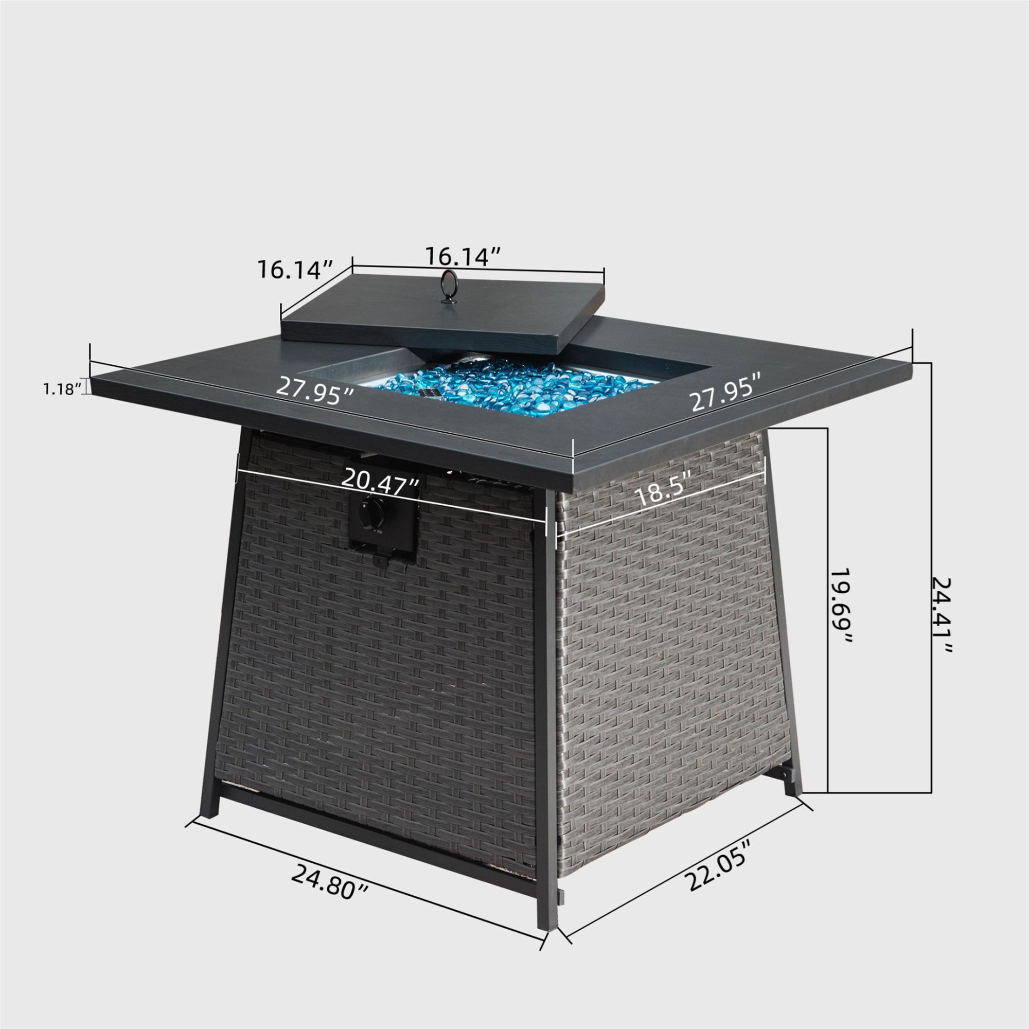 Miki Shinly CPL-3378-01MI Outdoor-Gas-Firepits - View #8