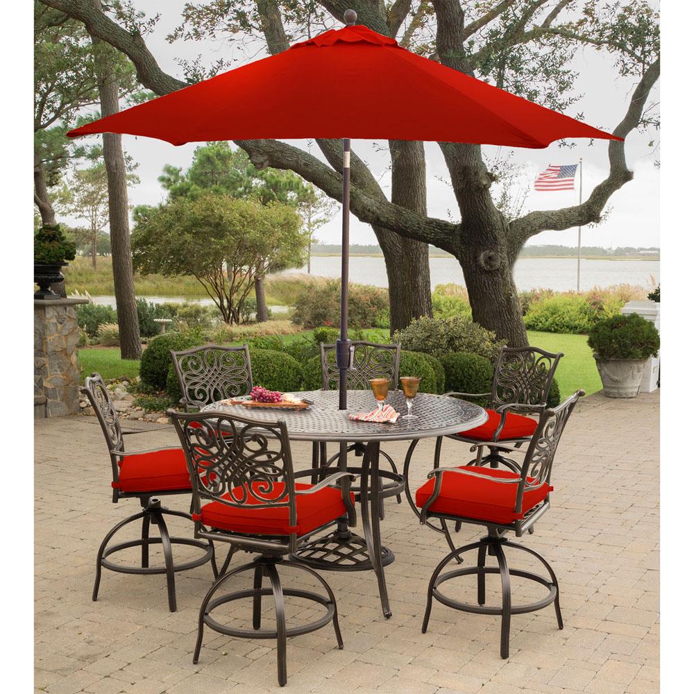 Hanover TRADDN7PCBR-SU-R Patio-Dining-Sets - View #12