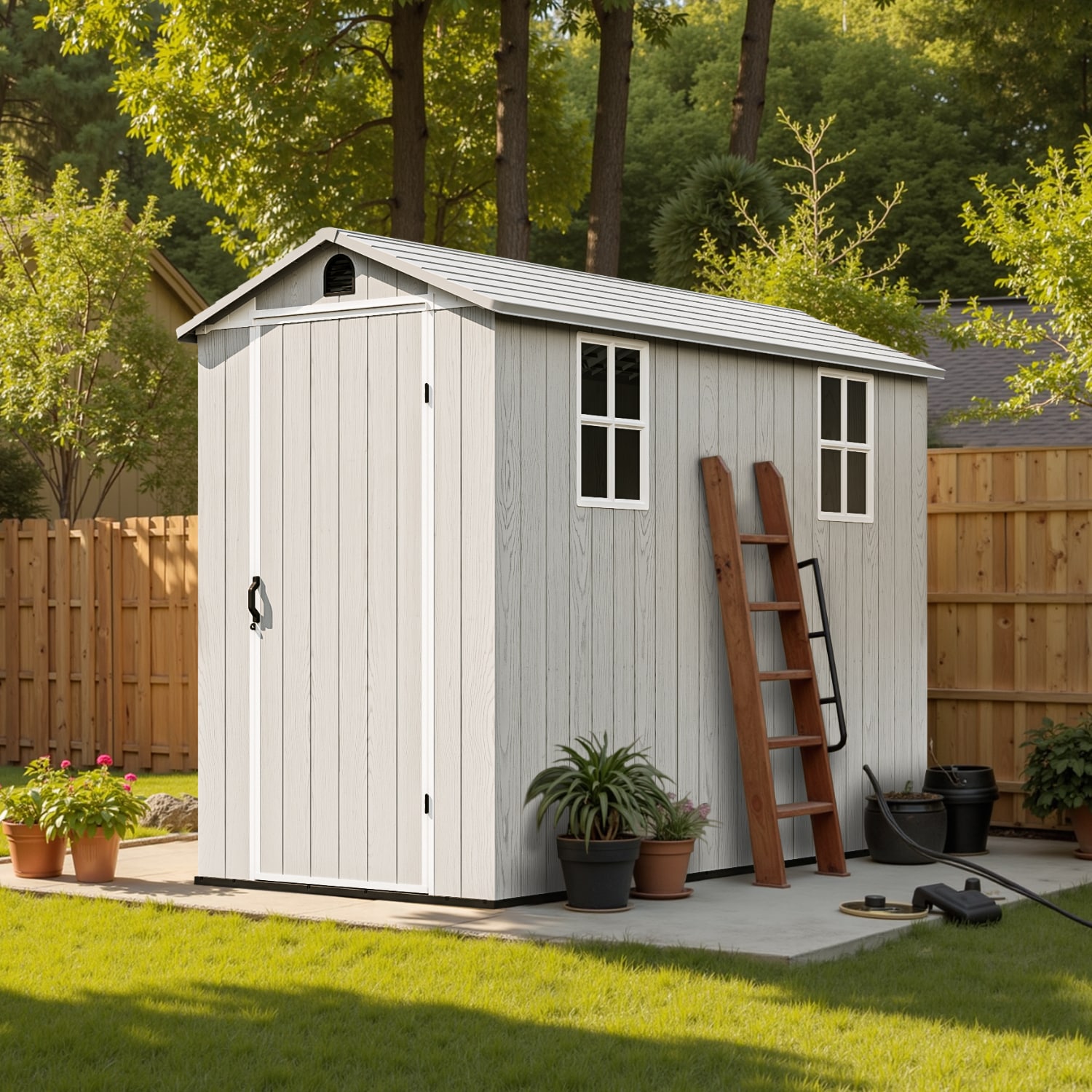 Patiowell WES-0436A-4WT Vinyl-Resin-Storage-Buildings - View #3
