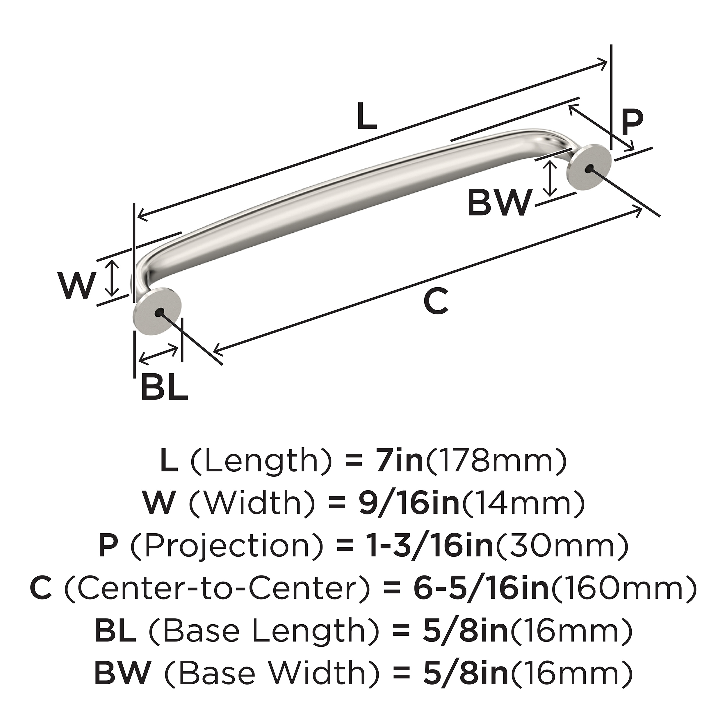 Amerock BP36796PN Cabinet-Pulls - View #3