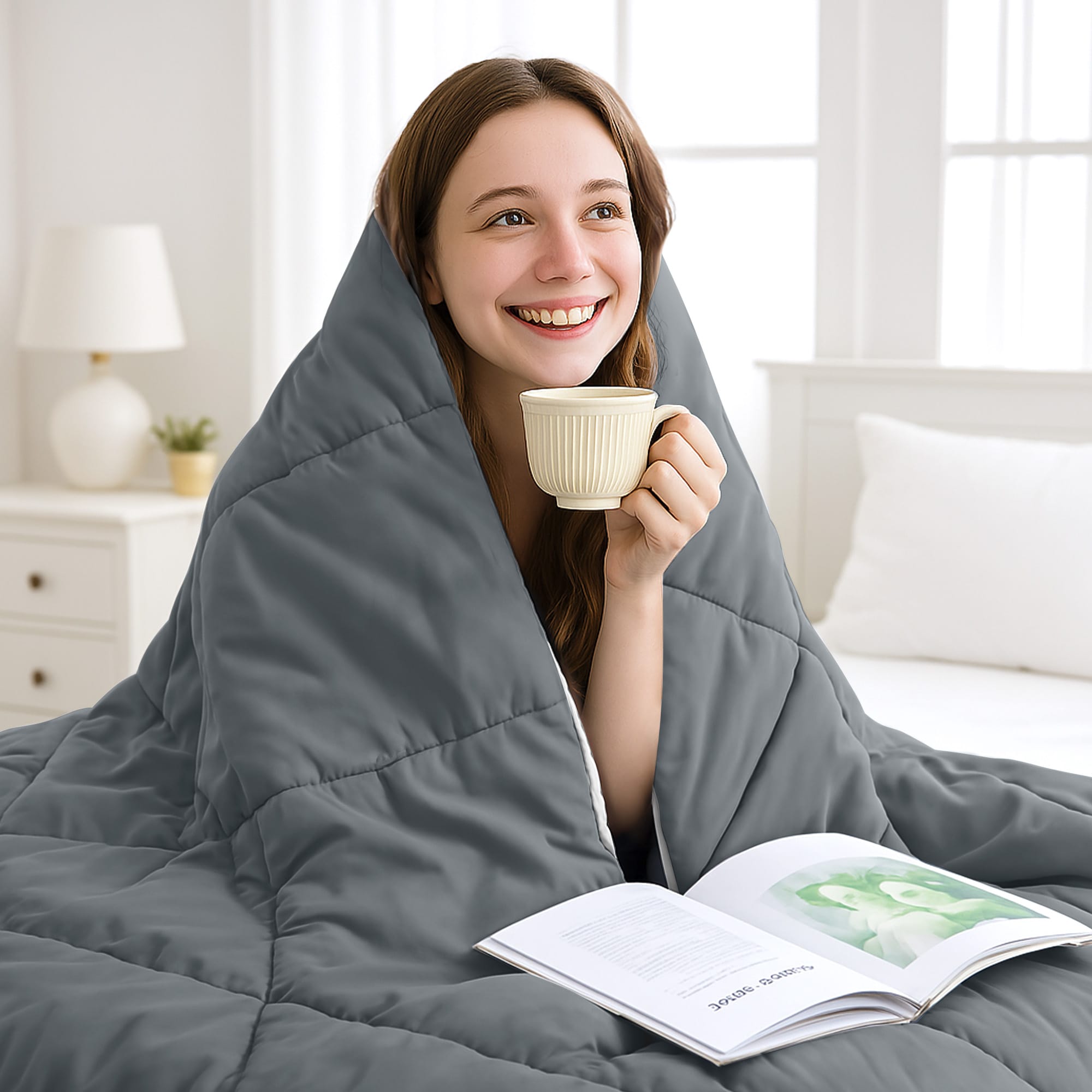 VOUA SAF-165ZSHXB-GYT Comforters-And-Bedspreads - View #3