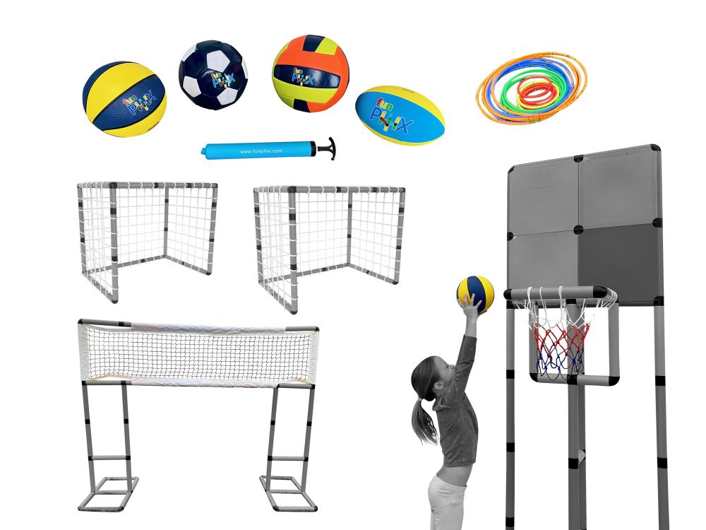 sukker apt peregrination Funphix Sport Set Accessories- Nets and Balls (Pump Included) Toss Rings in  the Sports Equipment department at Lowes.com
