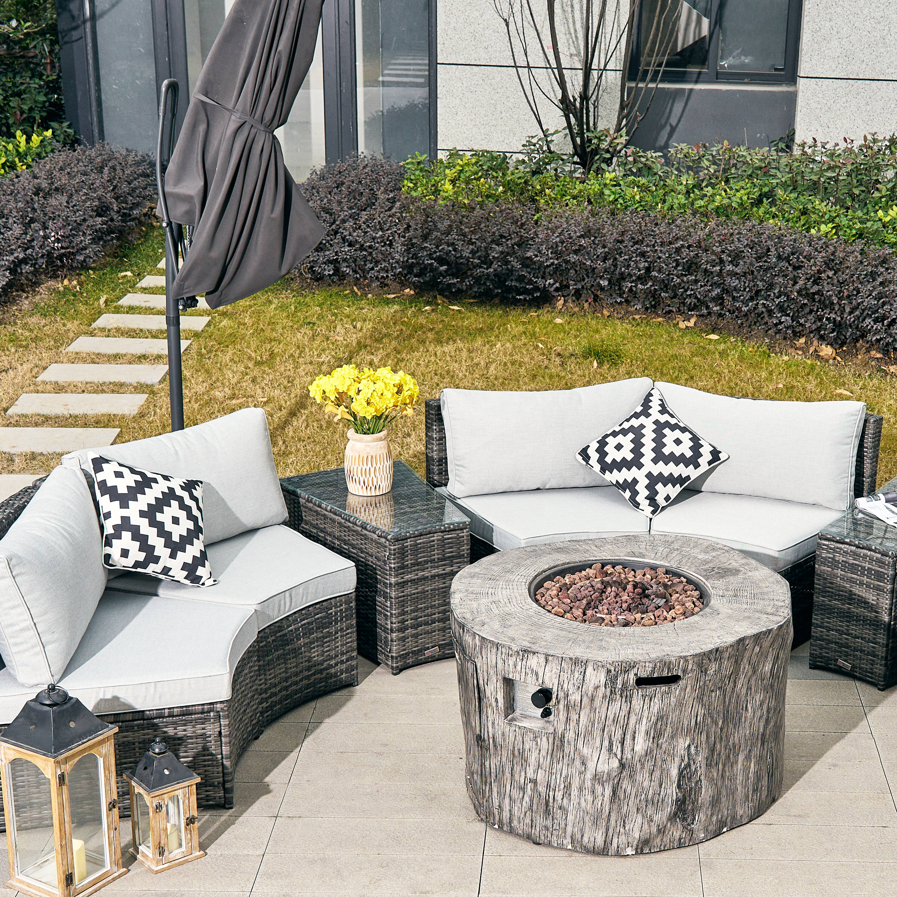 Direct Wicker DWS-1205B6S2T&2181G Patio-Conversation-Sets - View #7
