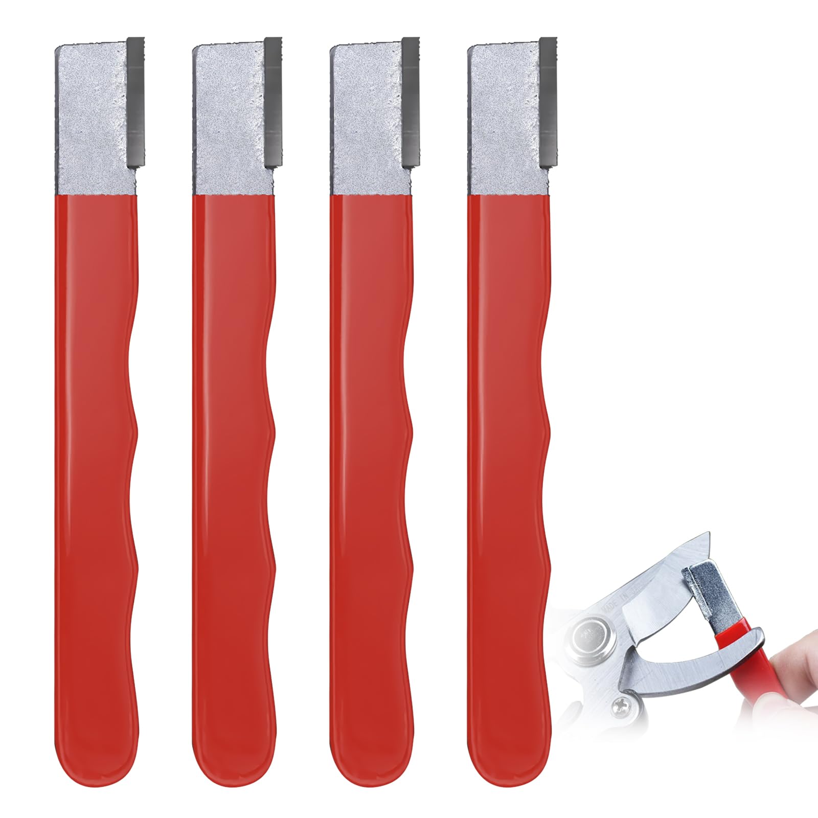 Ahfiwaso Multipurpose handheld blade sharpener for knives scissors pruners garden shears and tools ergonomic grip portable compact durable protective
