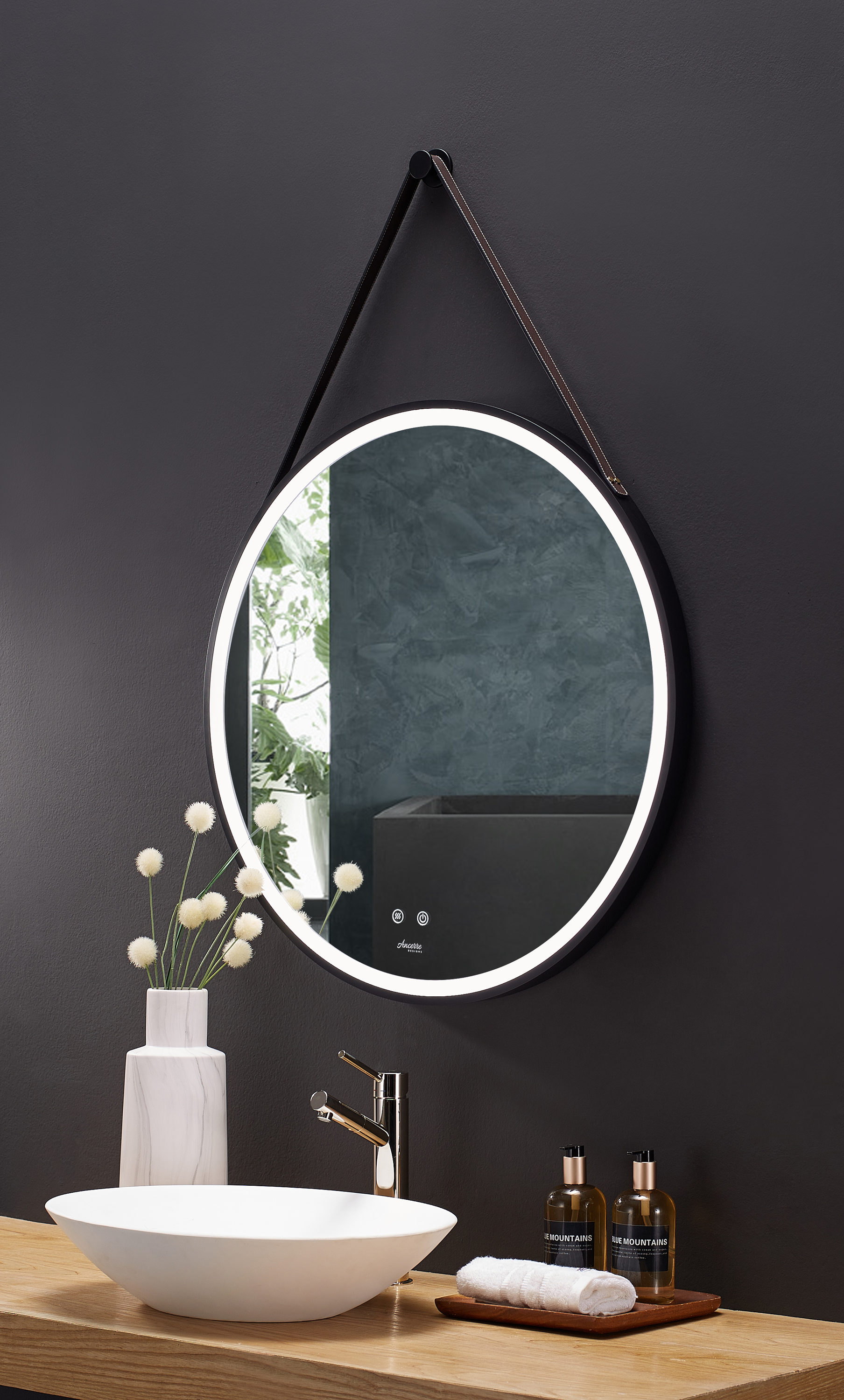 Ancerre Designs LEDM-SANGLE-24-B Framed-Bath-Mirrors - View #4